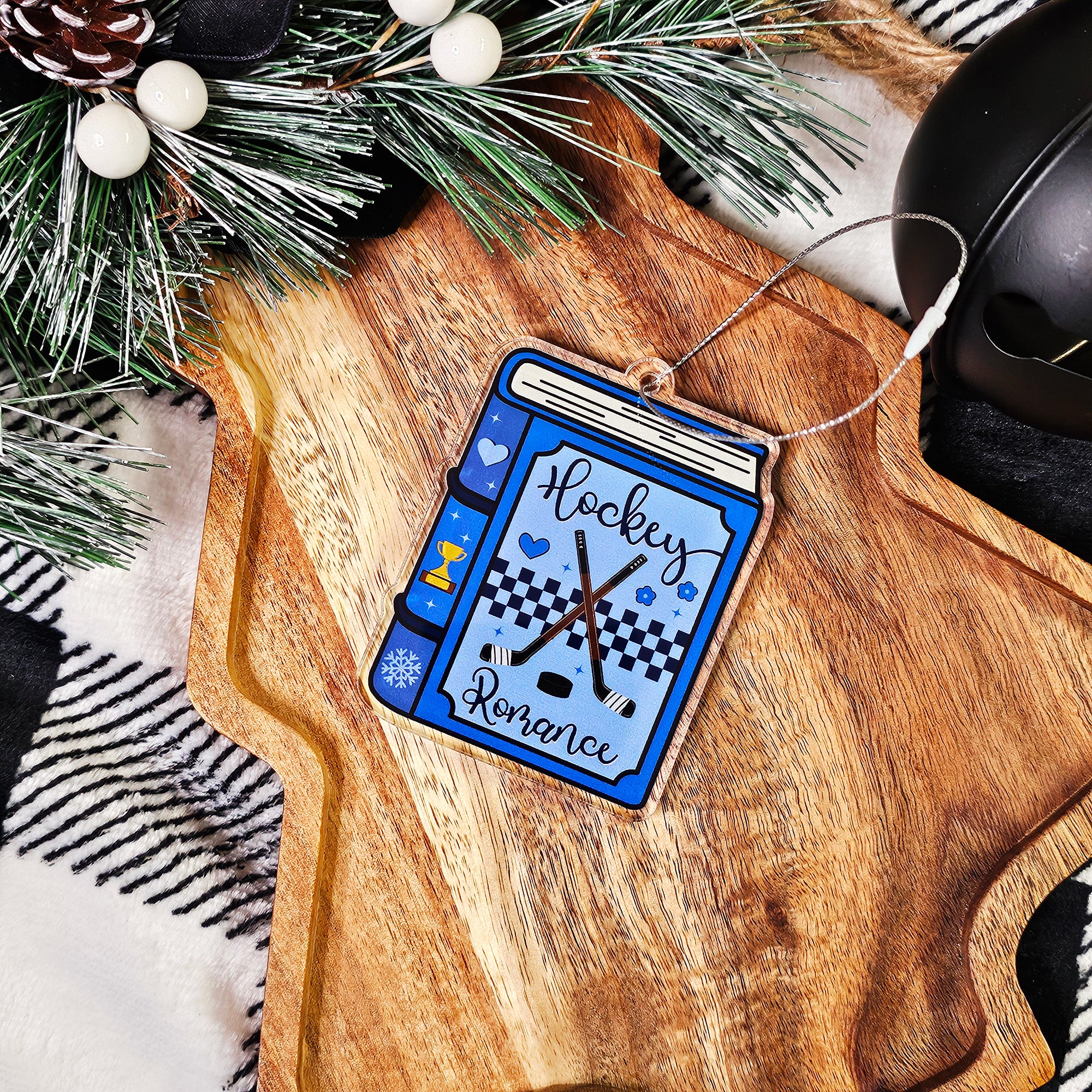 Mini Book Hockey Romance Ornament