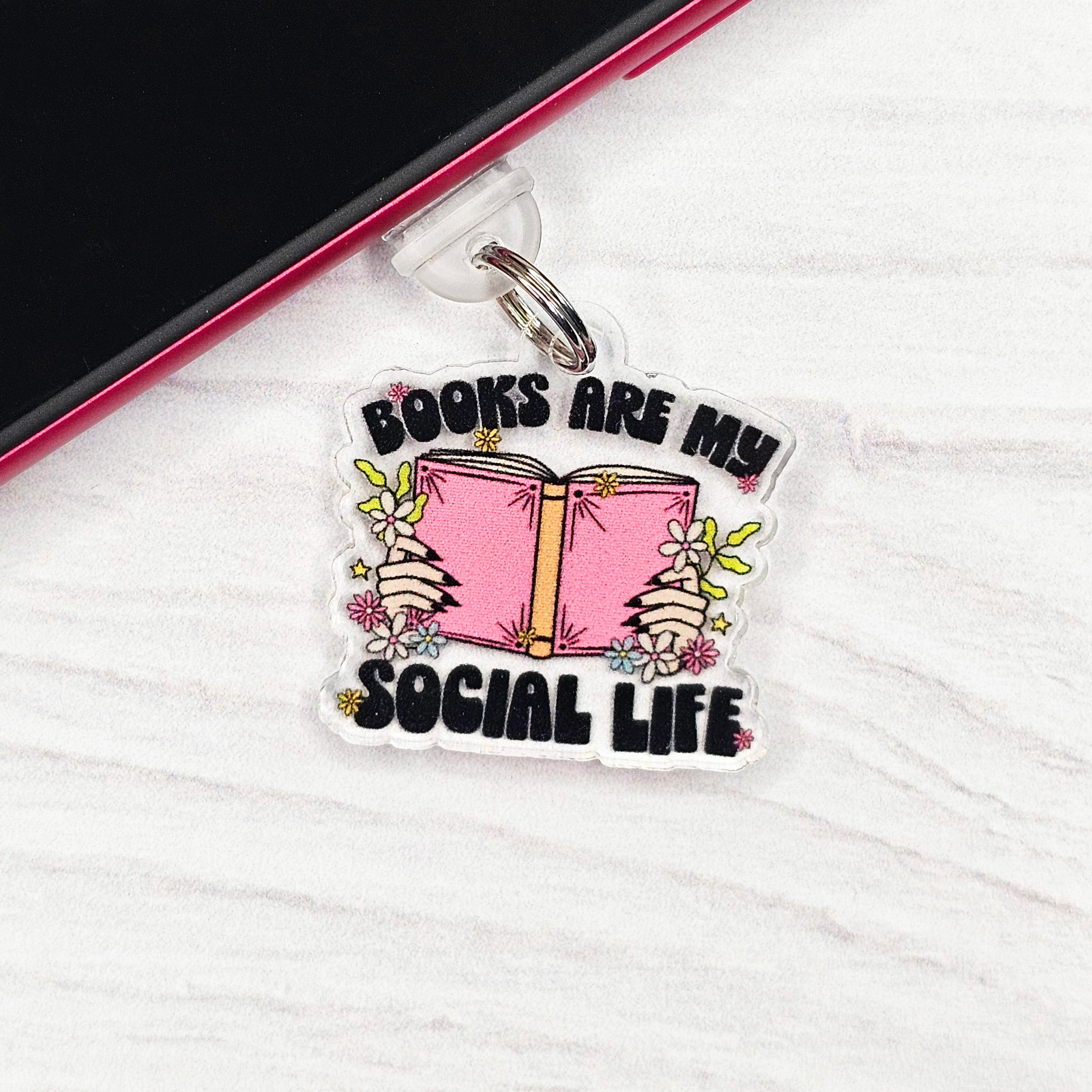 Books Are My Social Life Charm