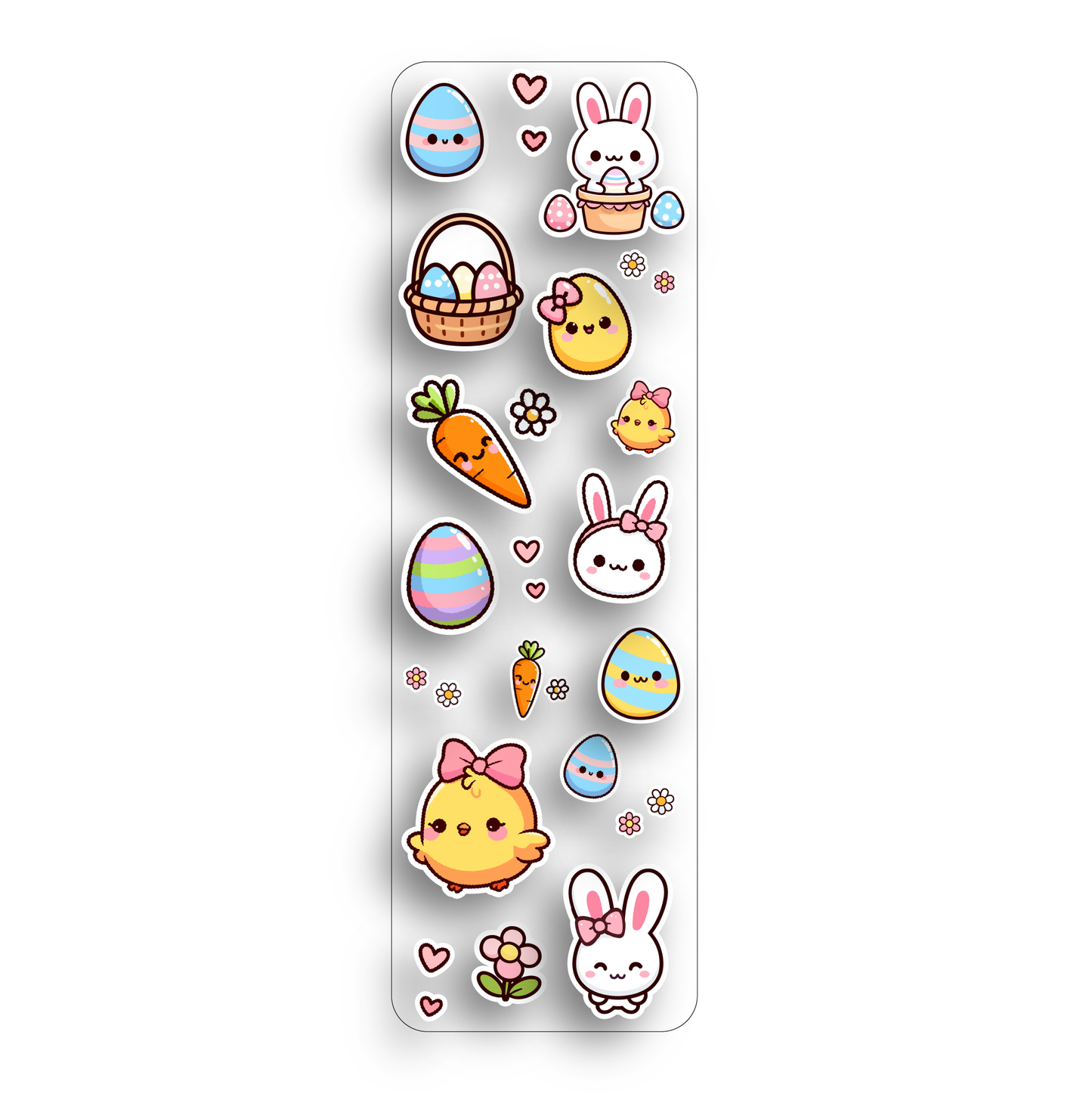 Easter Sticker Clear Bookmark