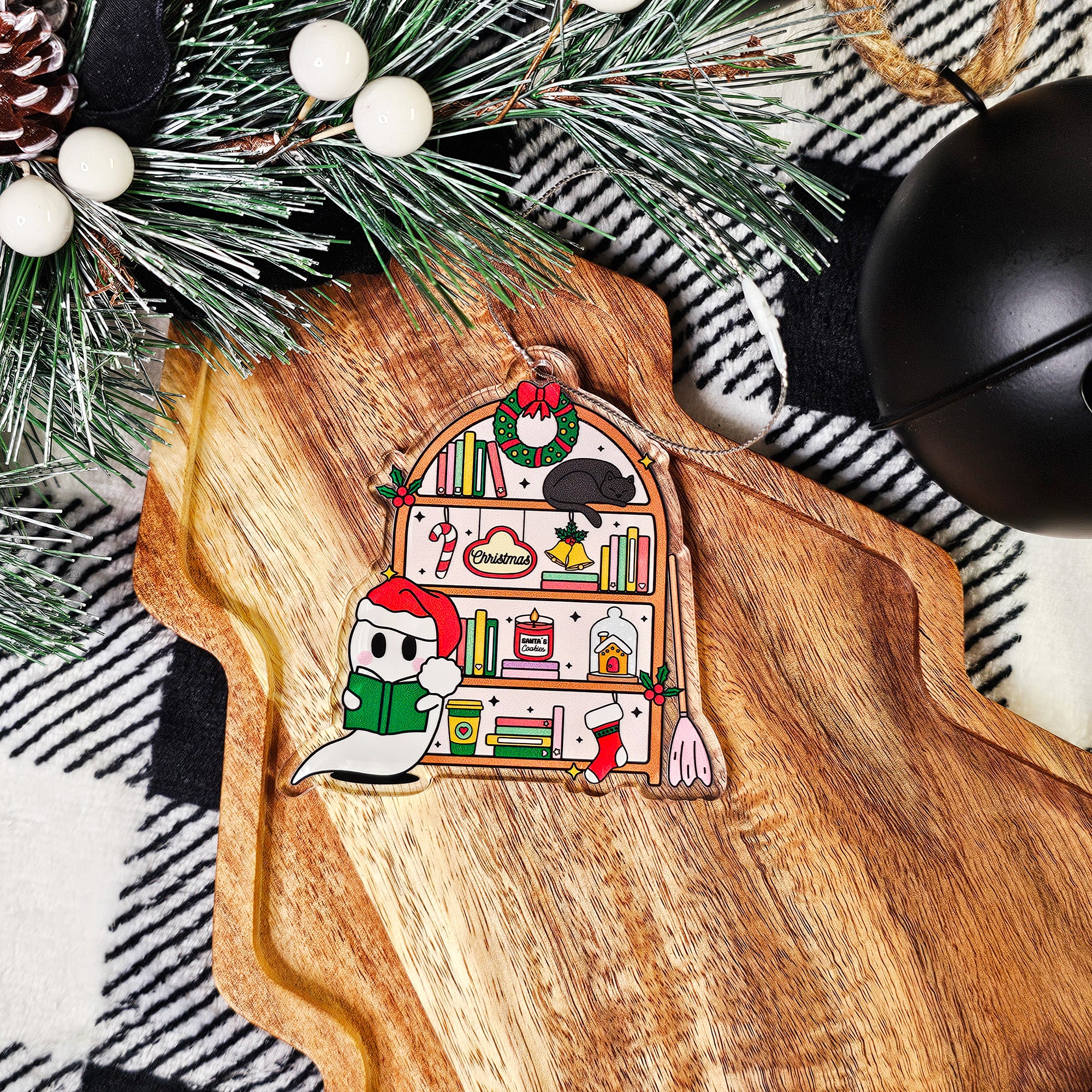 Ghostly Bookshelf Ornament