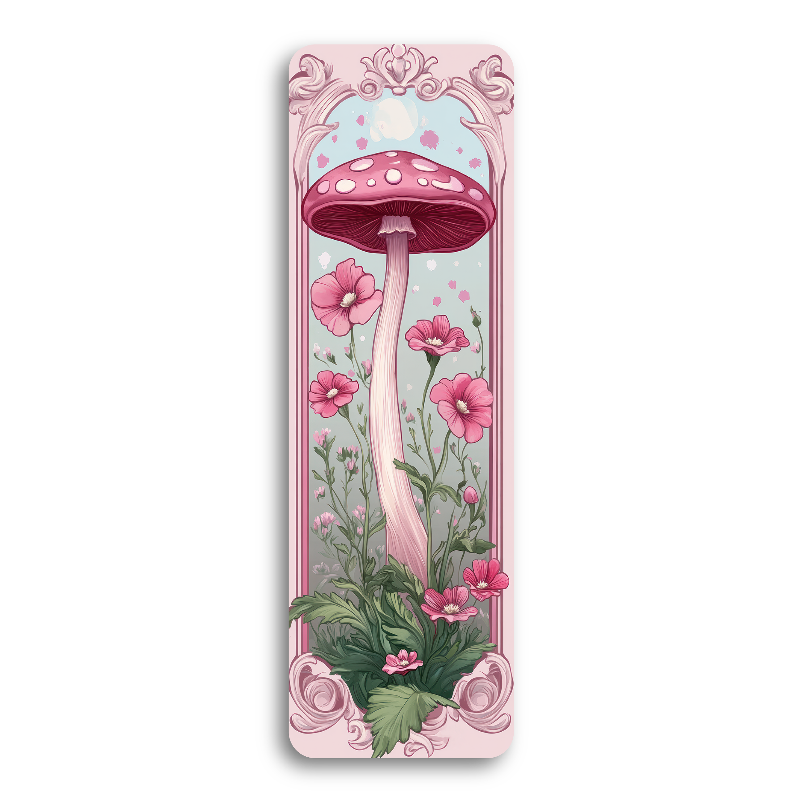 Pink Mushroom Bookmark