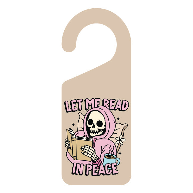 Skelly Reader Doorknob Hanger