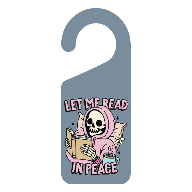 Skelly Reader Doorknob Hanger