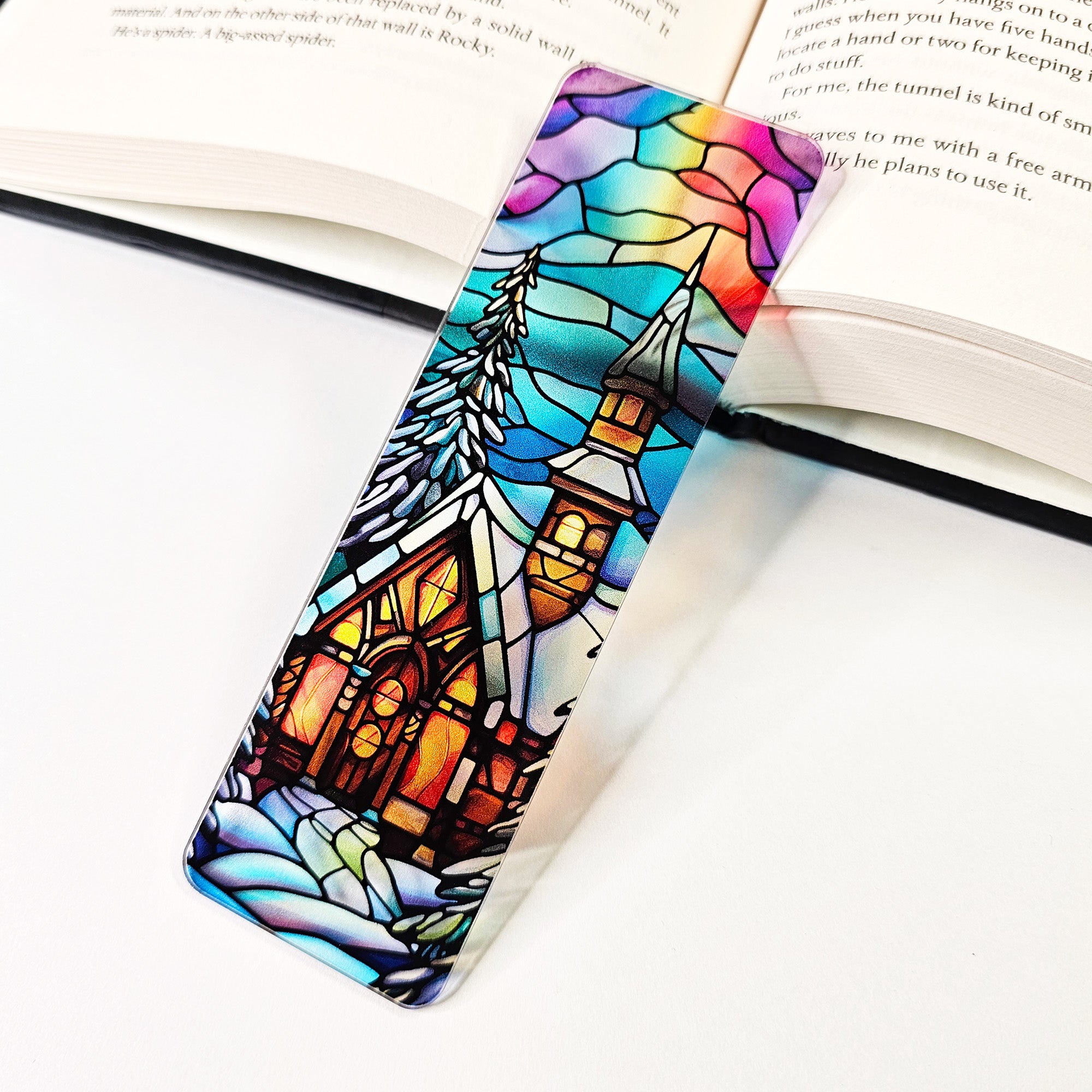 Stained Glass Winter Translucent Bookmark
