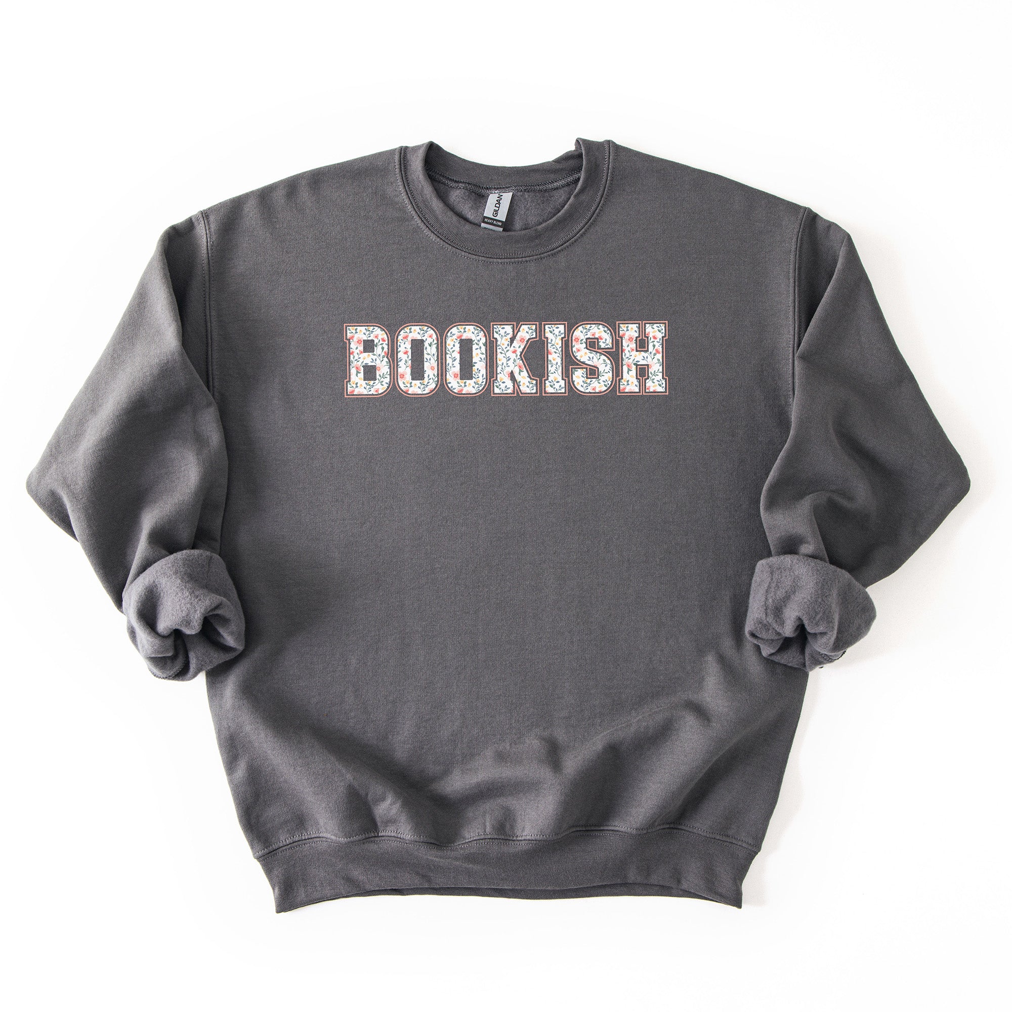 Bookish Floral - Crew Neck Sweatshirt