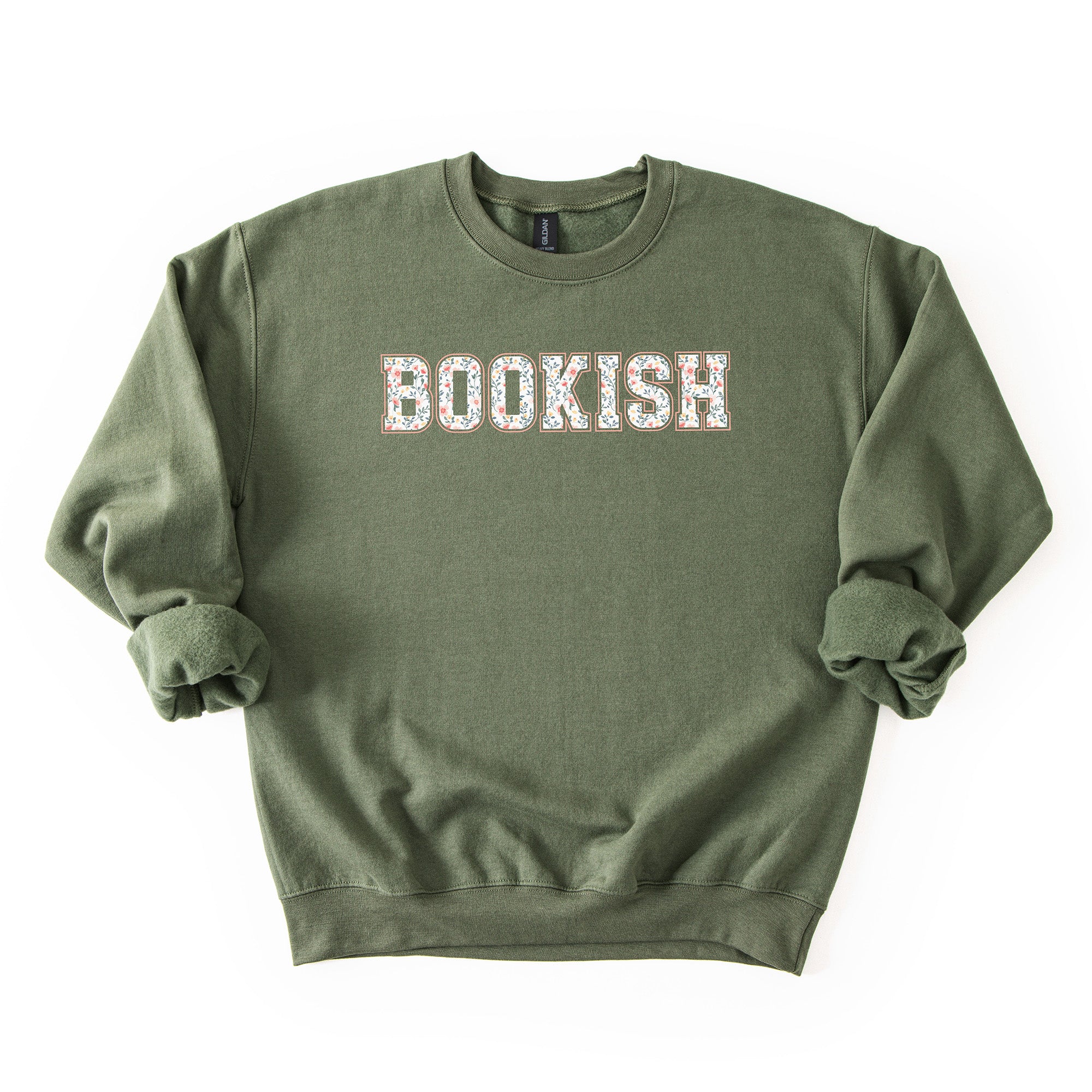 Bookish Floral - Crew Neck Sweatshirt
