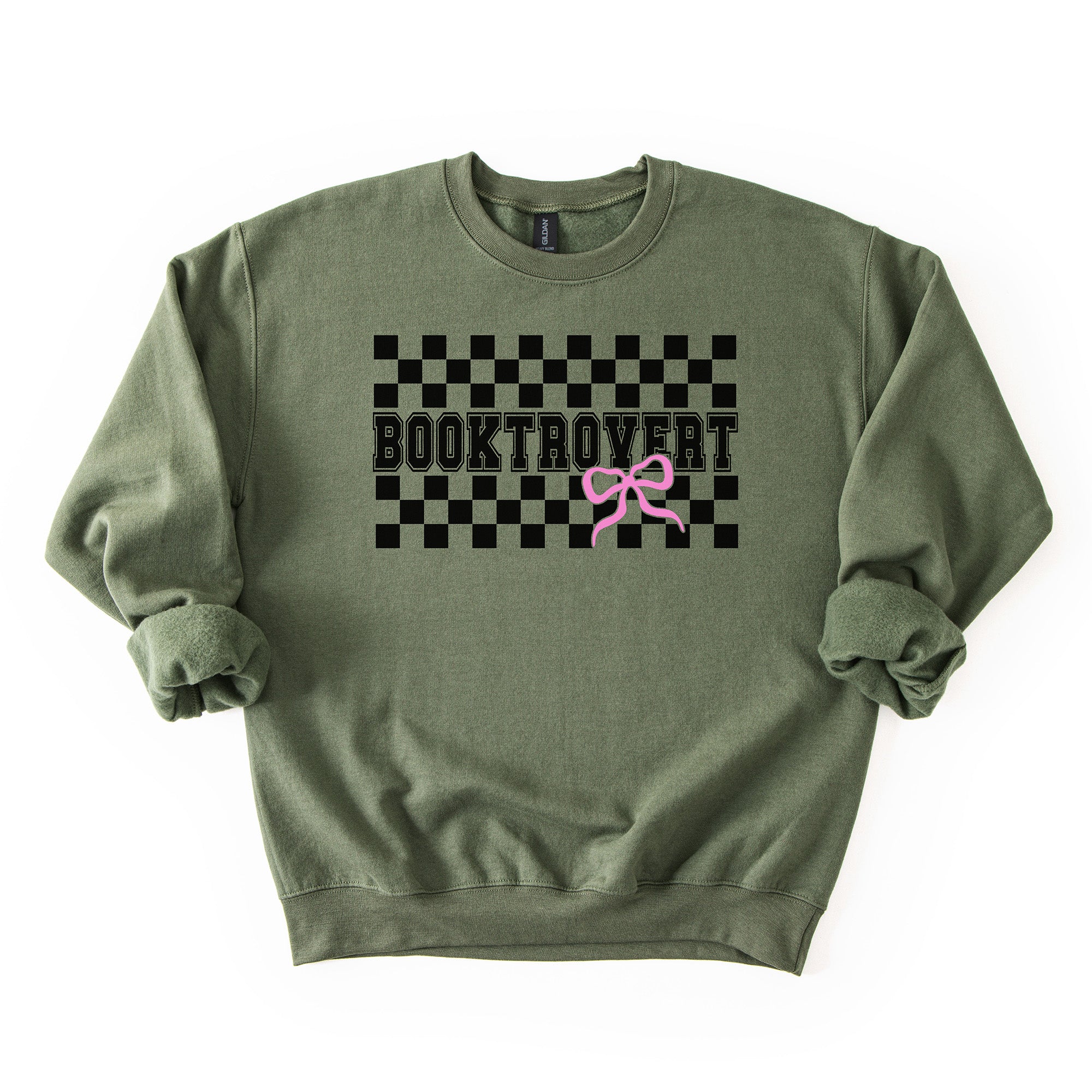 Booktrovert Bow - Crew Neck Sweatshirt