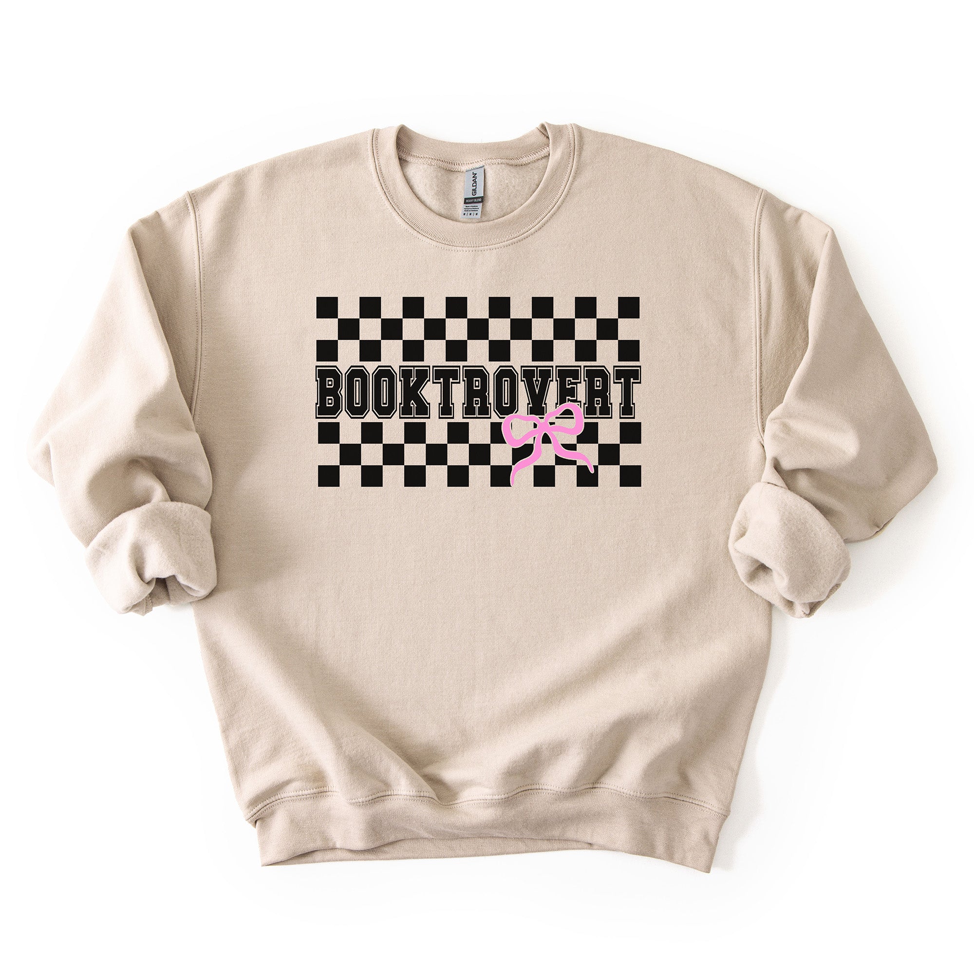 Booktrovert Bow - Crew Neck Sweatshirt