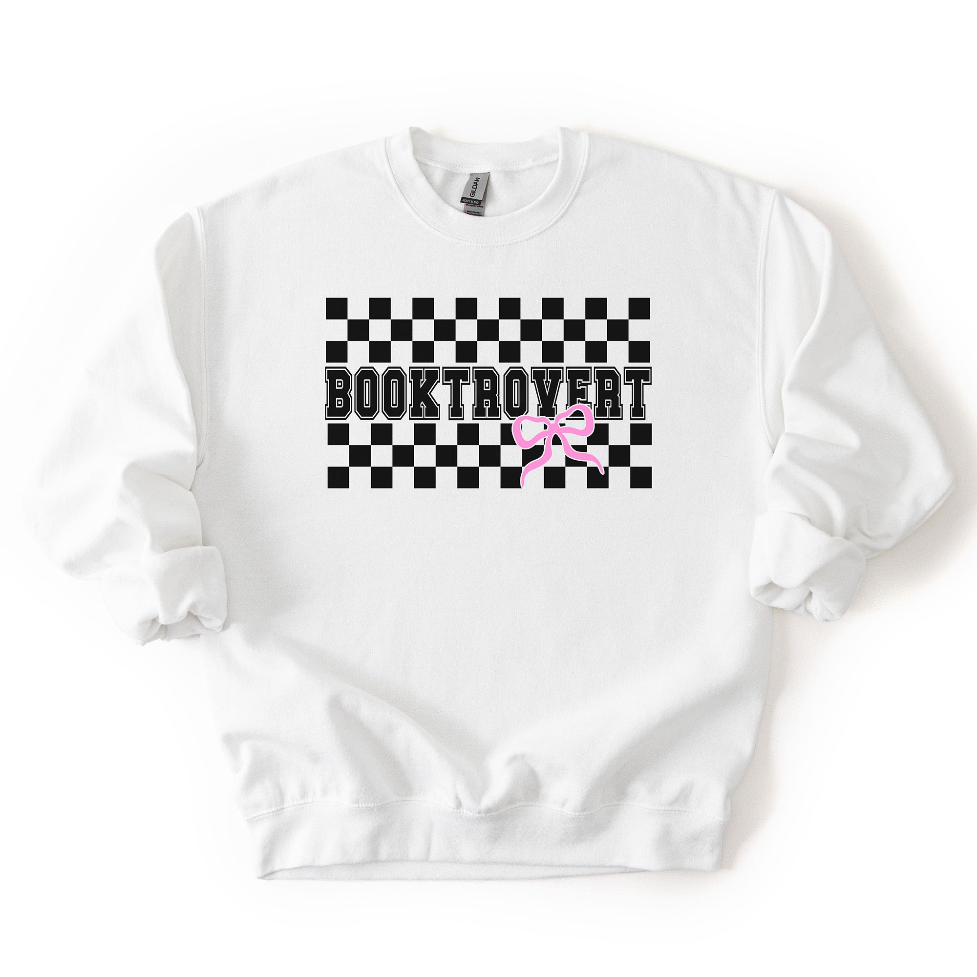 Booktrovert Bow - Crew Neck Sweatshirt