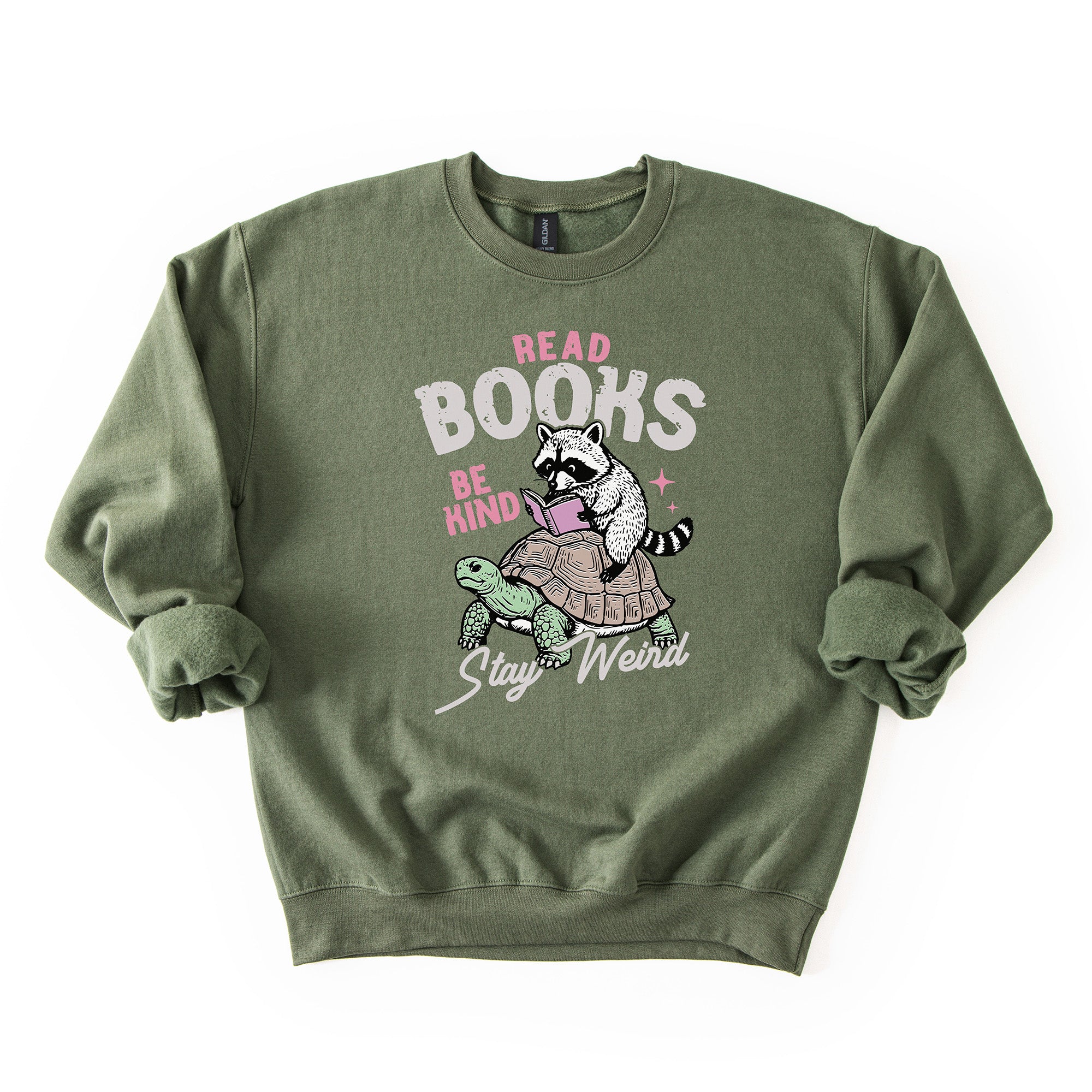 Read Books, Be Kind, Stay Weird - Crew Neck Sweatshirt