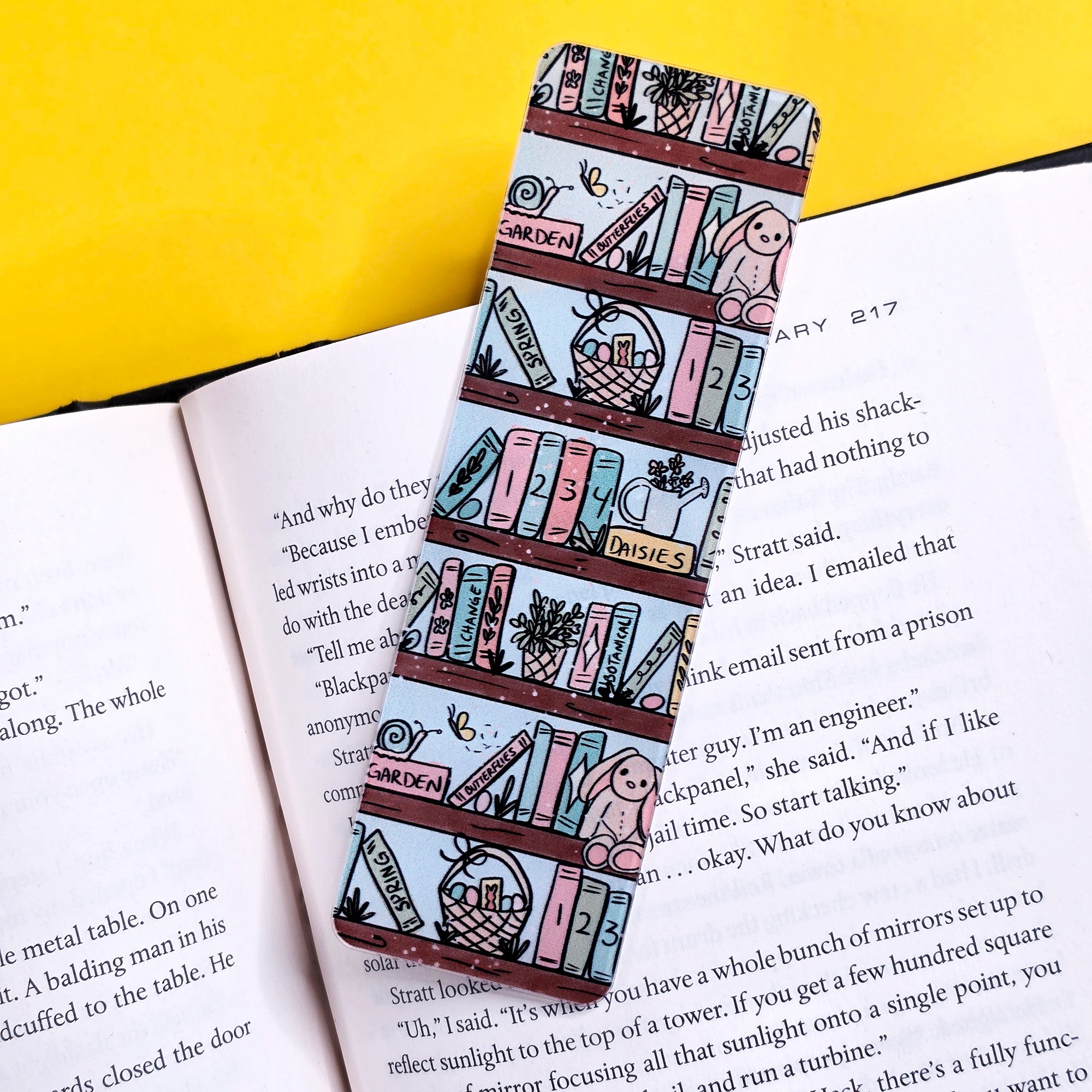 Springtime Bookshelf Bookmark