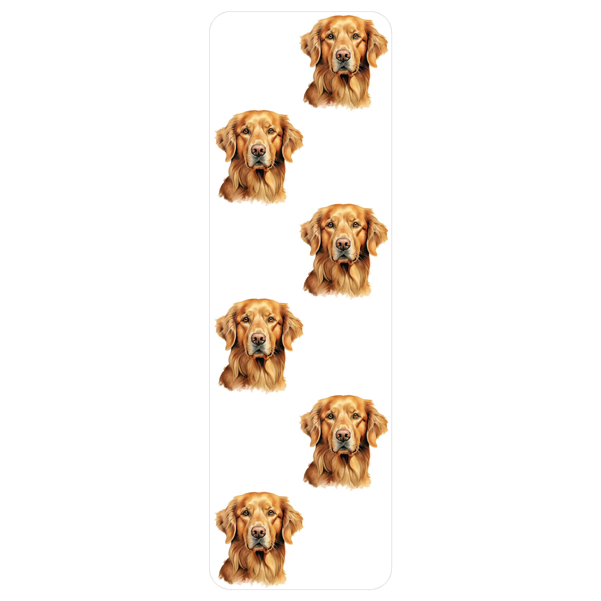 Golden Retriever Clear Bookmark
