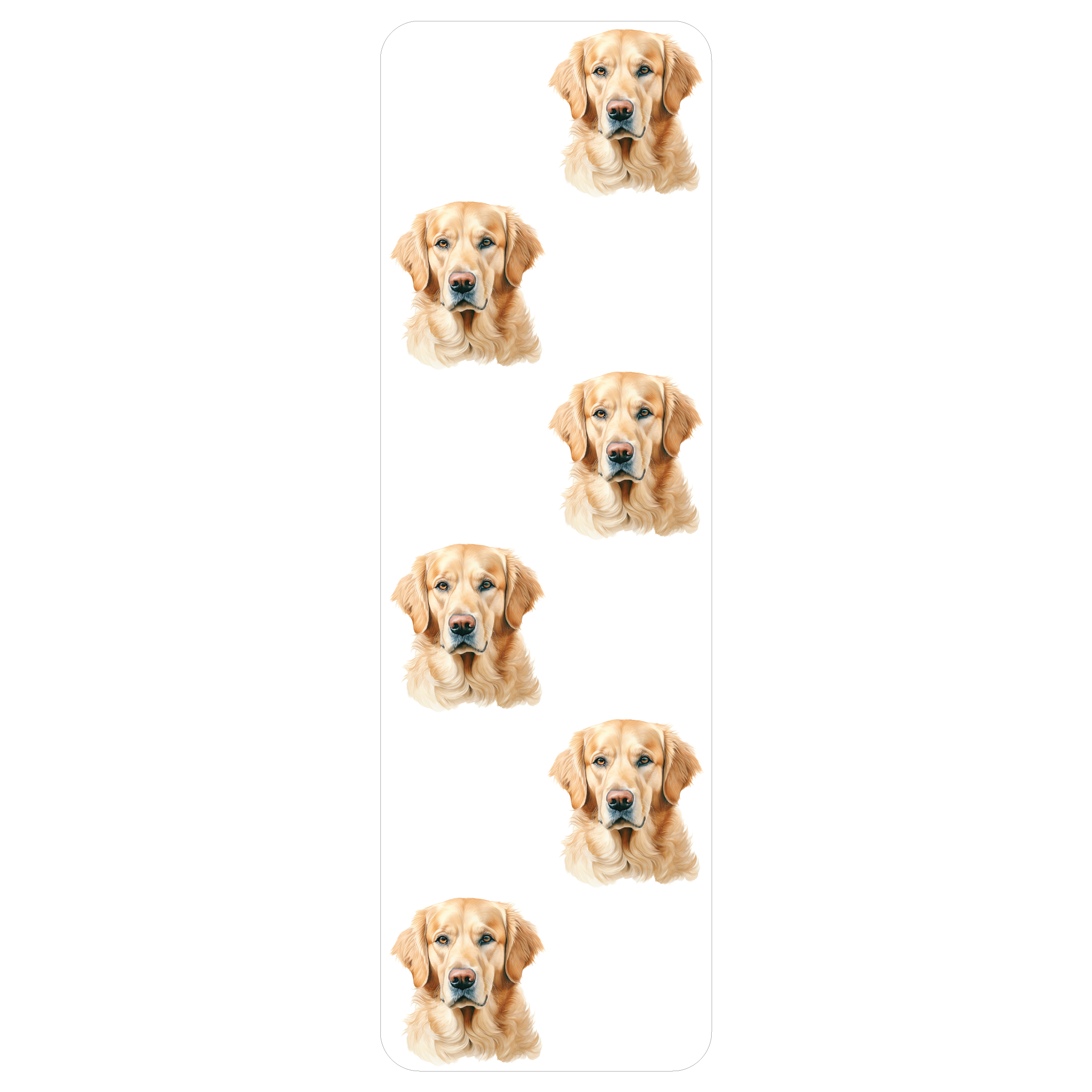 Golden Retriever Clear Bookmark