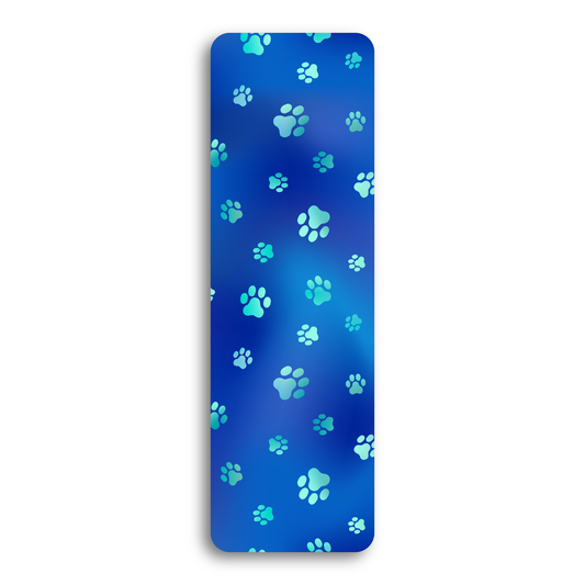 Blue Dog Paws Bookmark