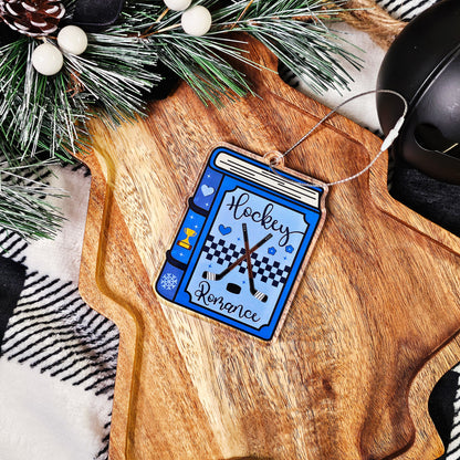 Mini Book Hockey Romance Ornament