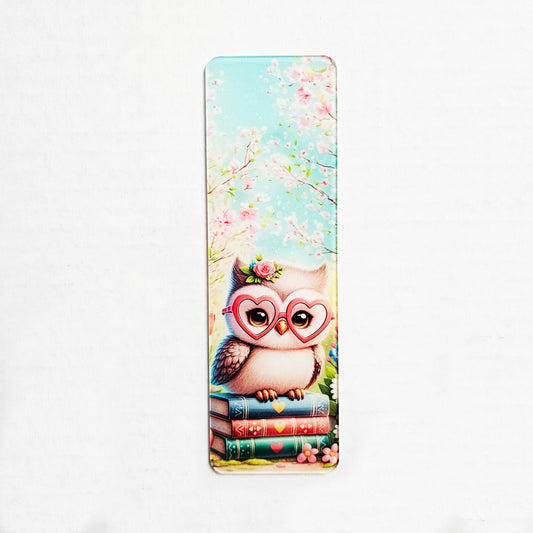 Cherry Blossom Owl Bookmark