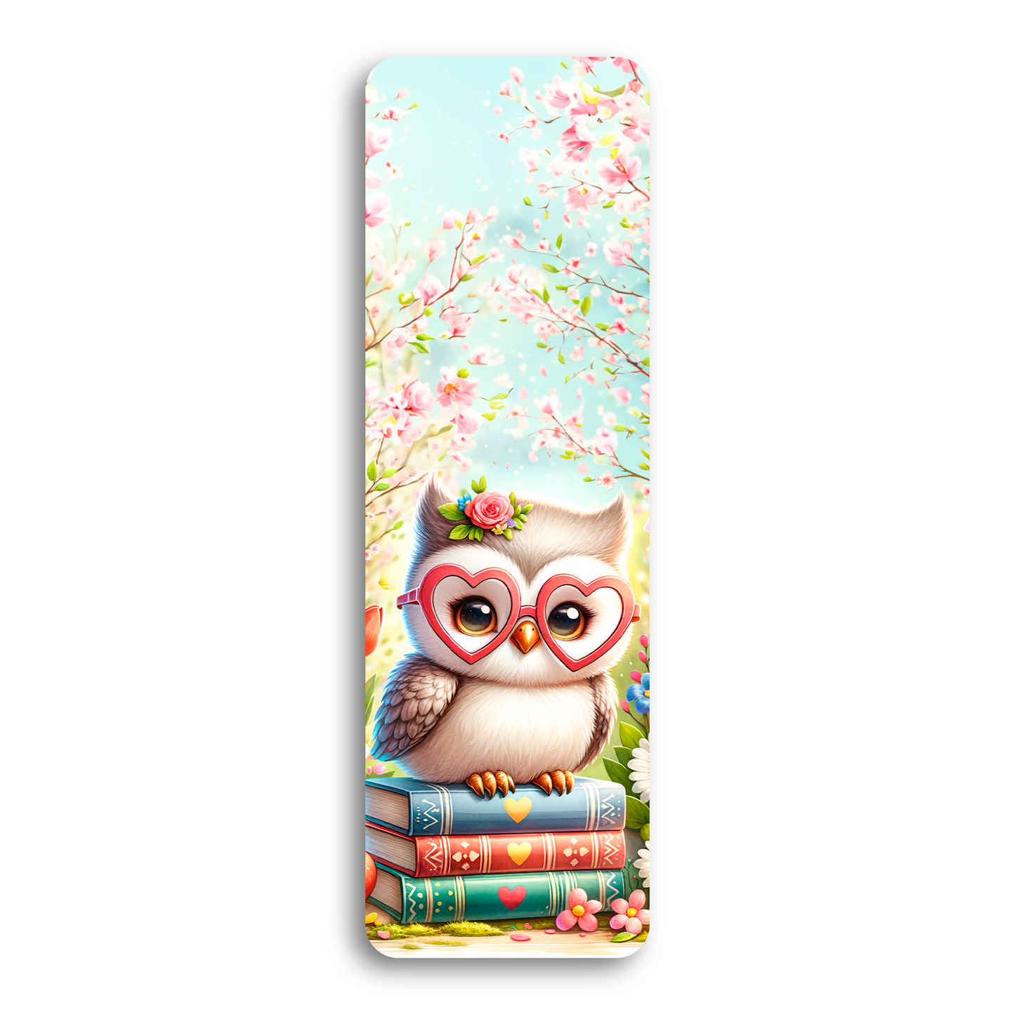 Cherry Blossom Owl Bookmark