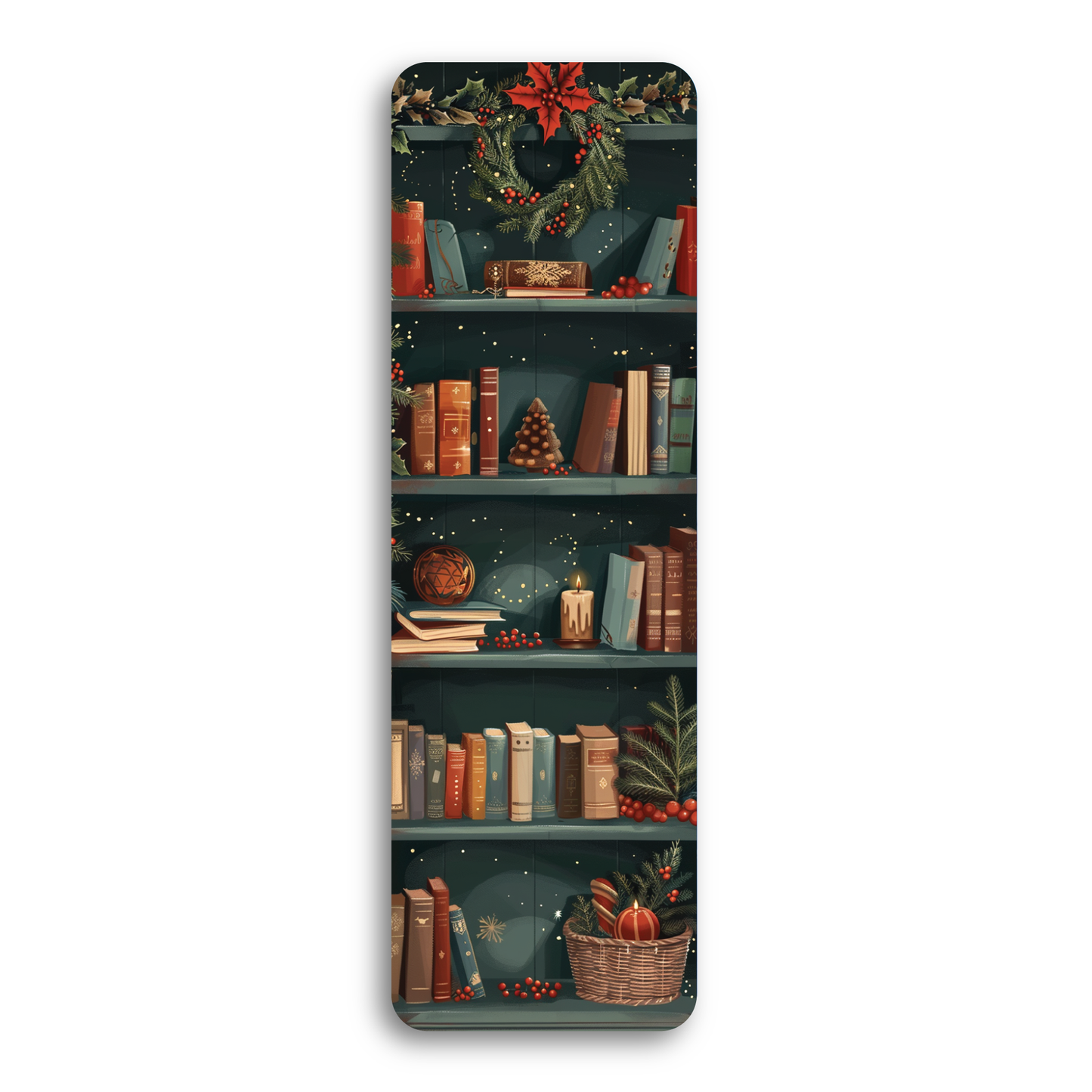 Christmas Bookshelf Bookmark