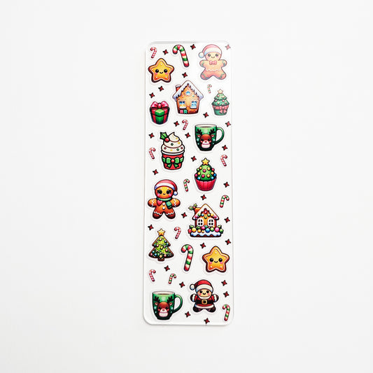 Christmas Stickers Clear Bookmark