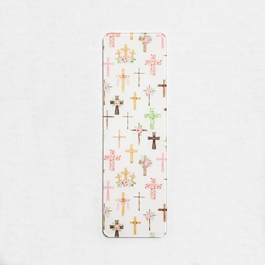 Floral Crosses Bookmark