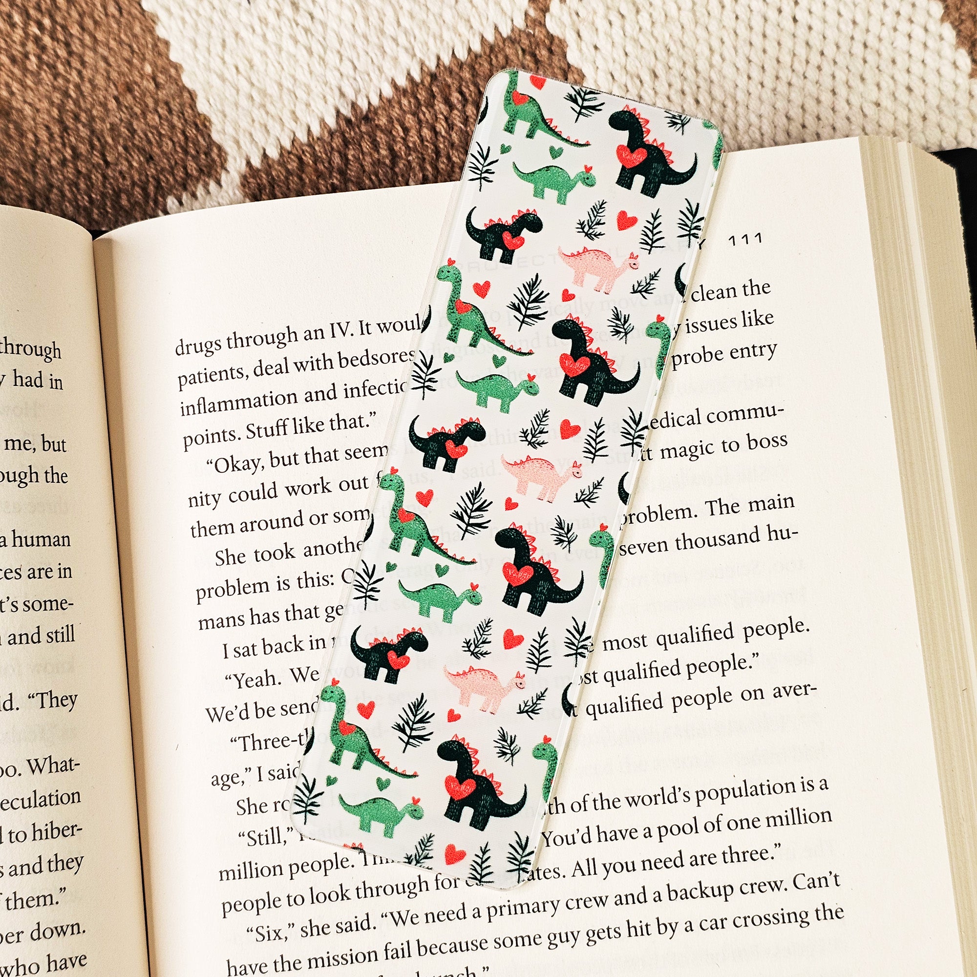 Dino Hearts Bookmark