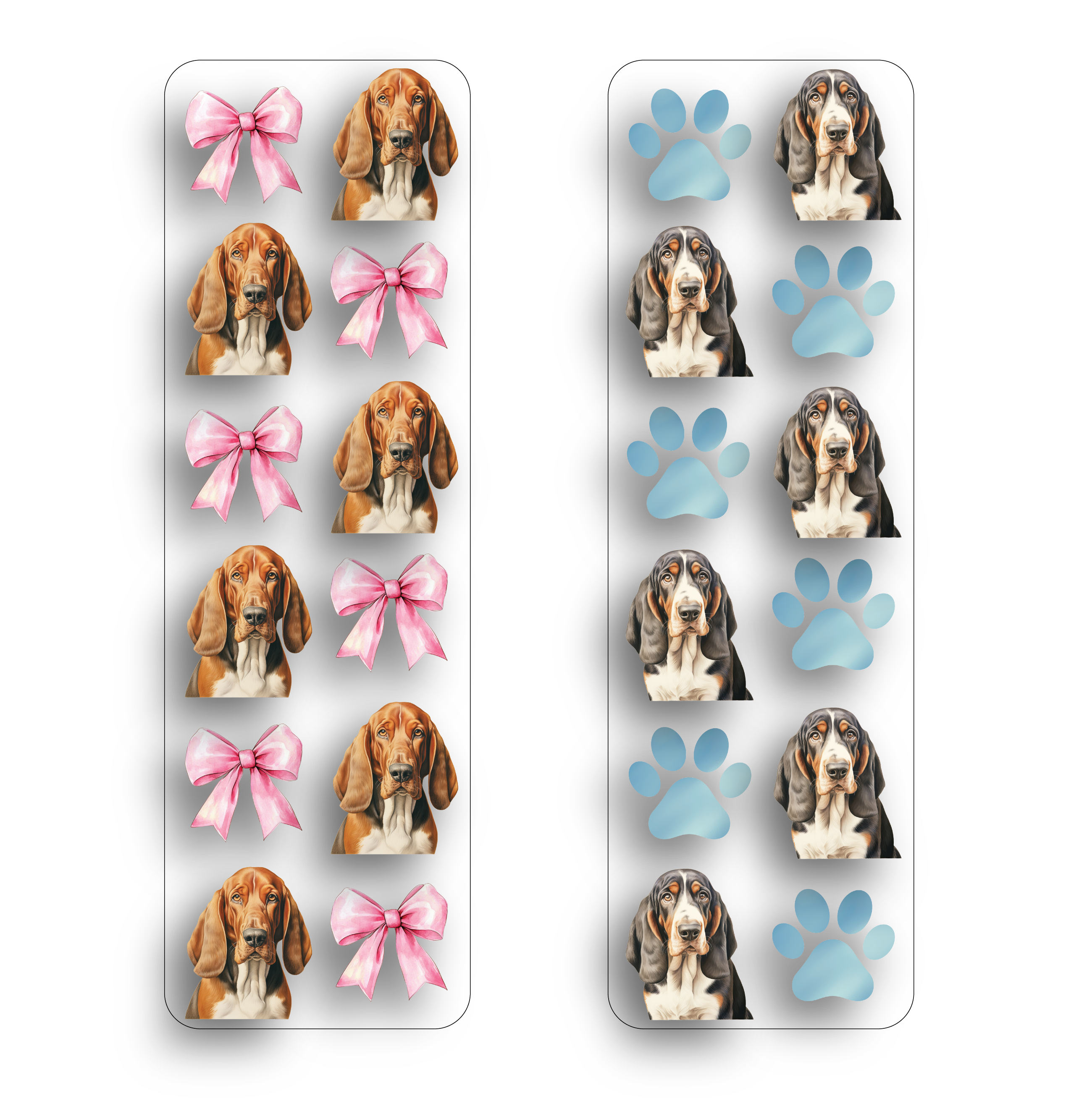 Basset Hound Clear Bookmark