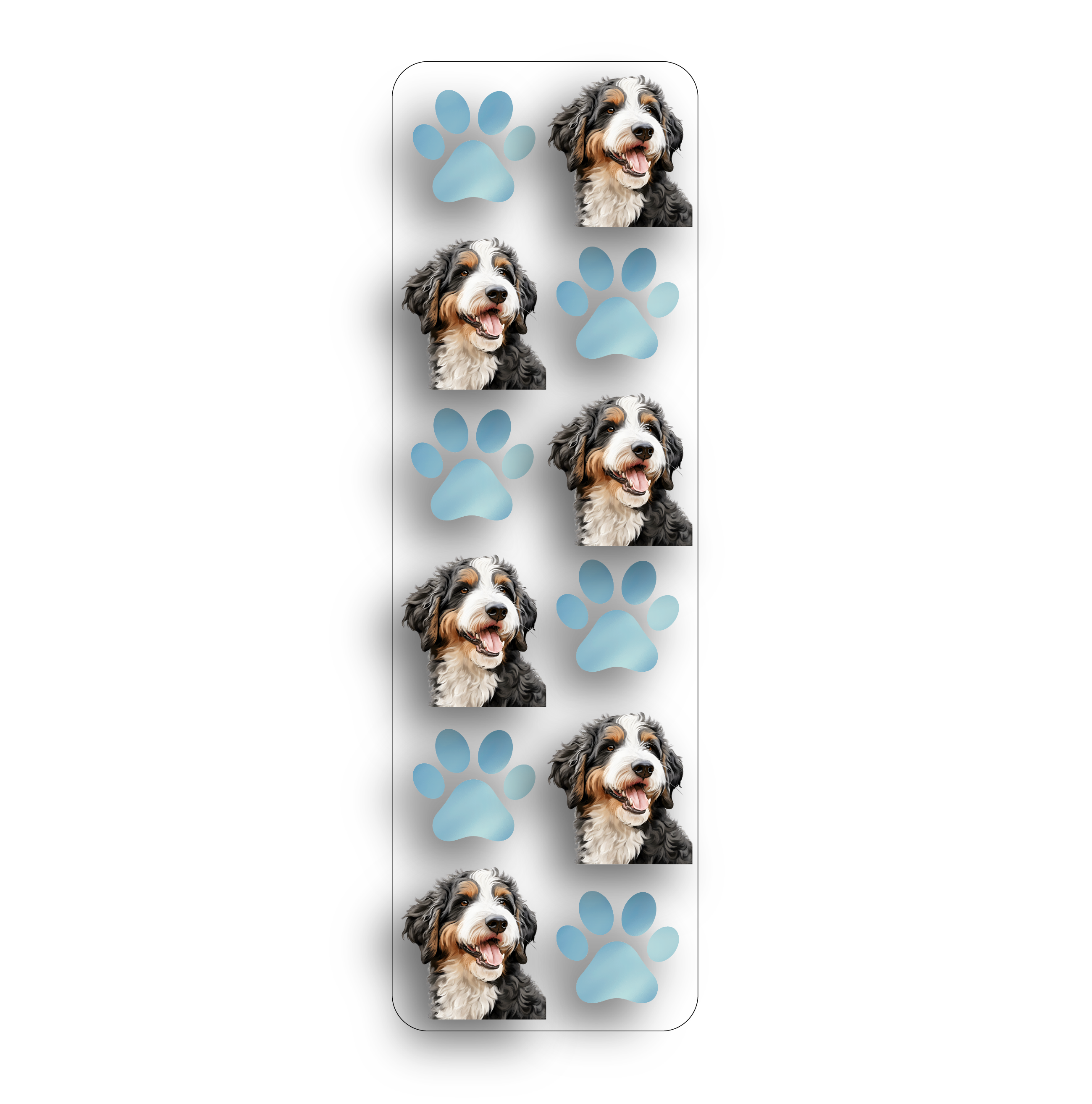 Bernadoodle Clear Bookmark