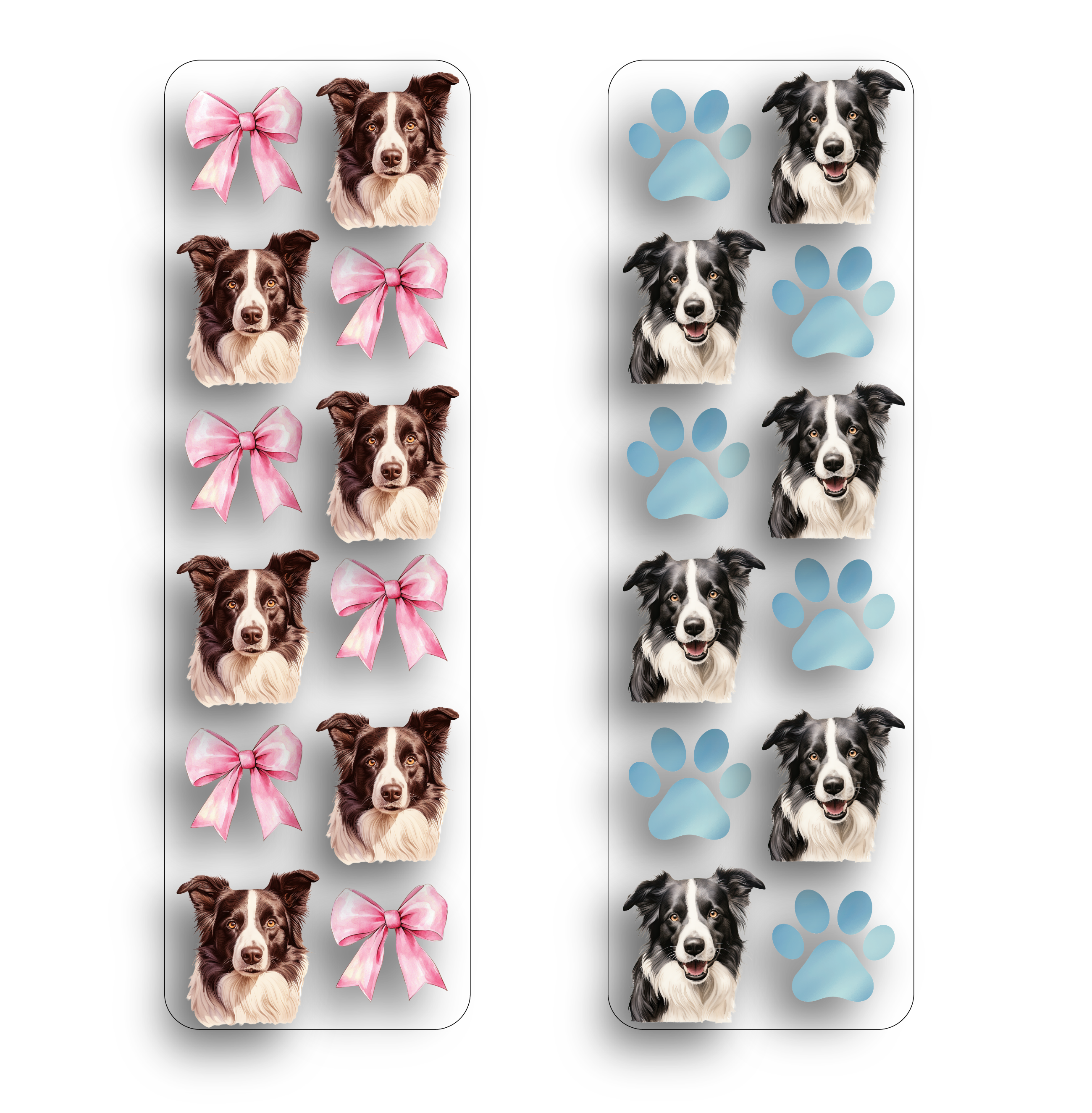 Border Collie Clear Bookmark