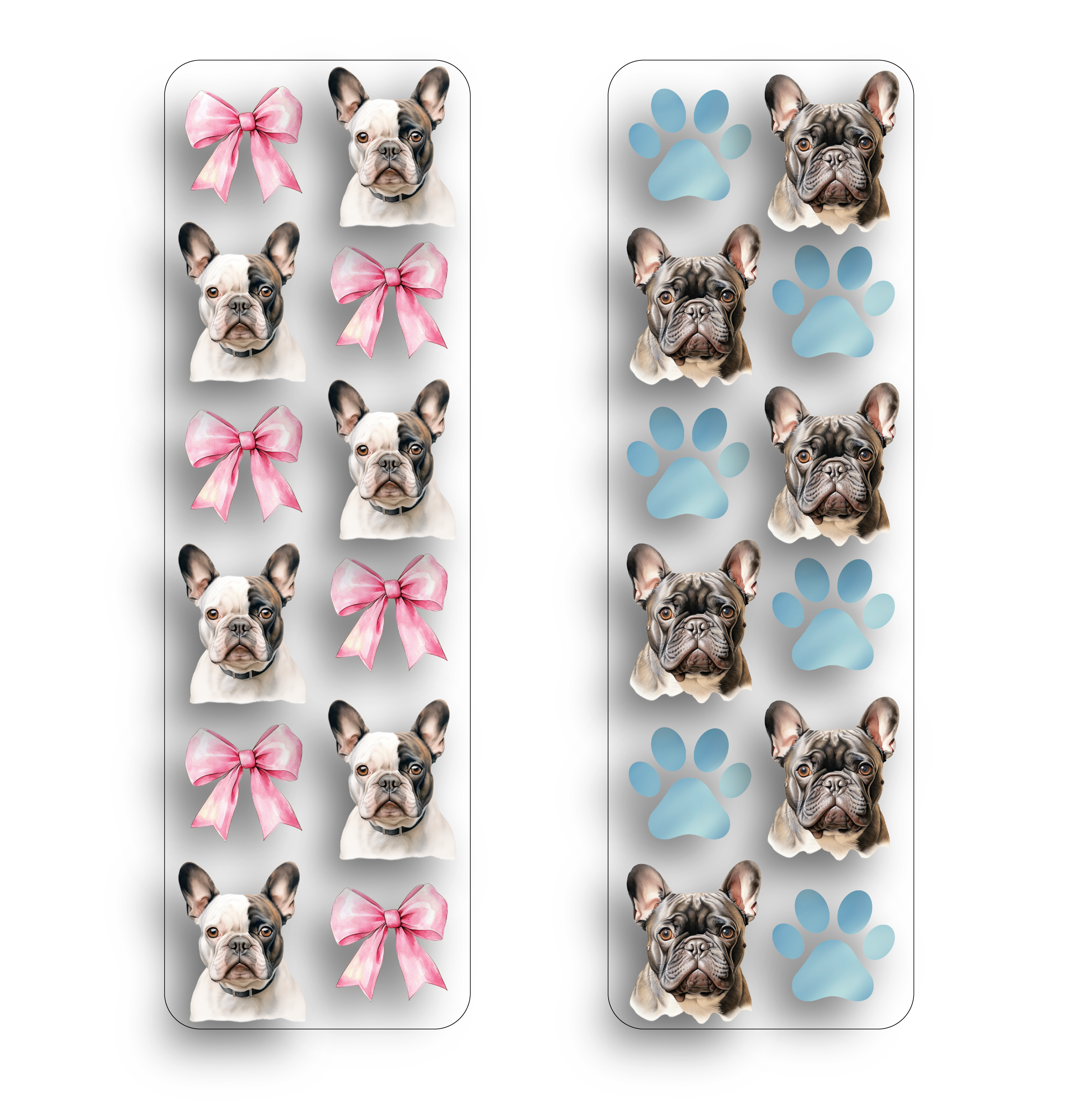 French Bulldog Clear Bookmark