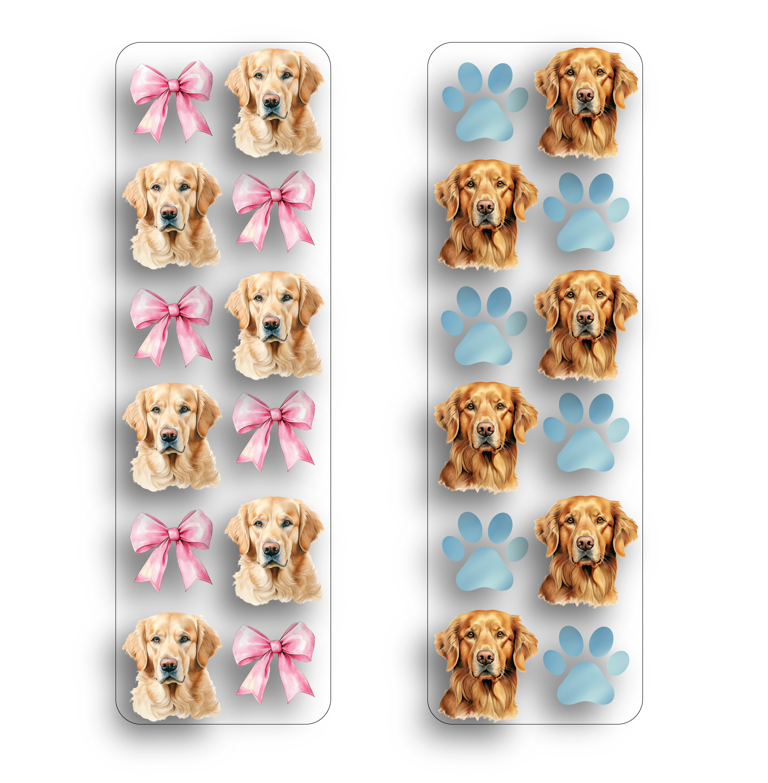 Golden Retriever Clear Bookmark