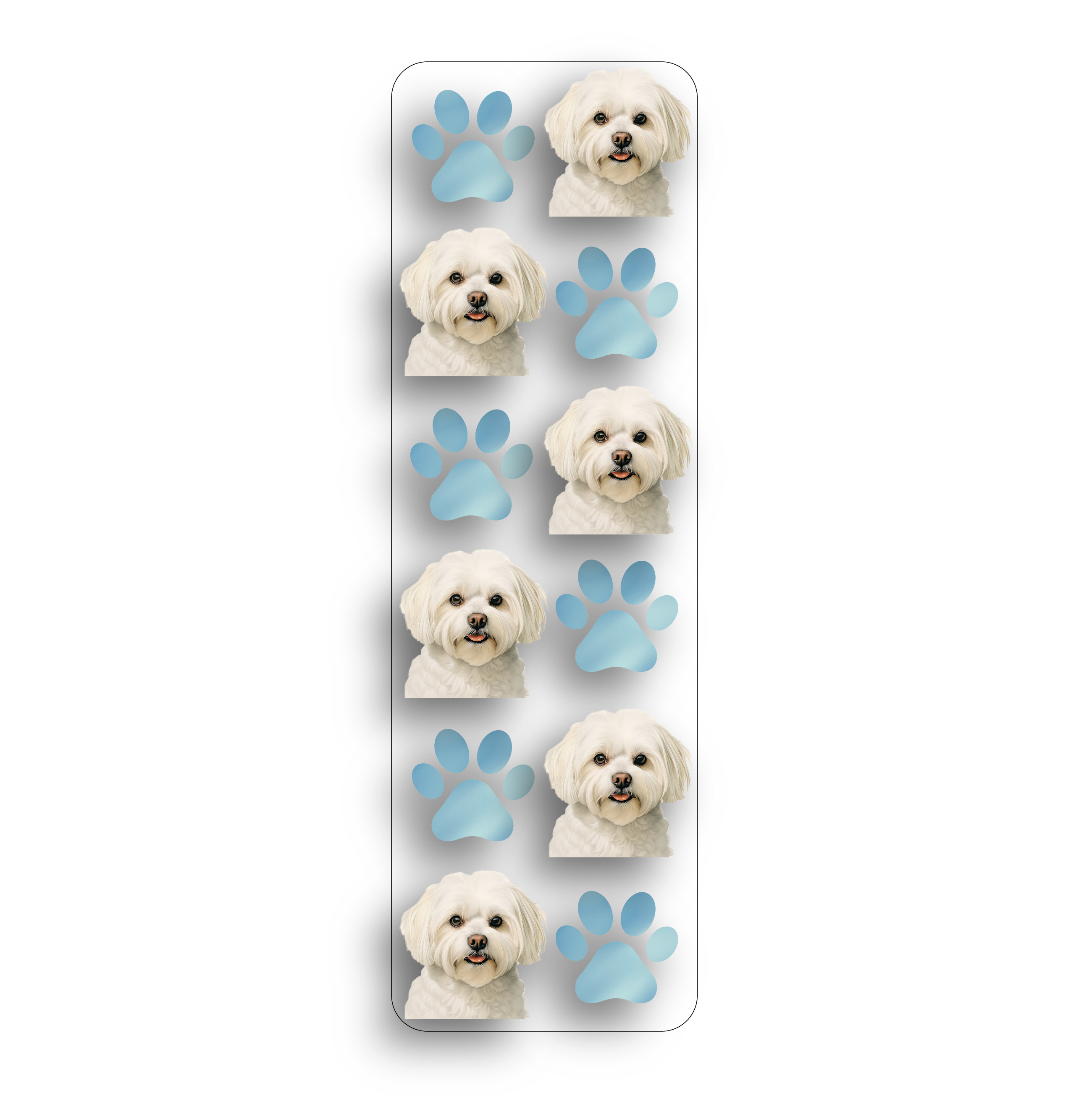 Maltese Clear Bookmark