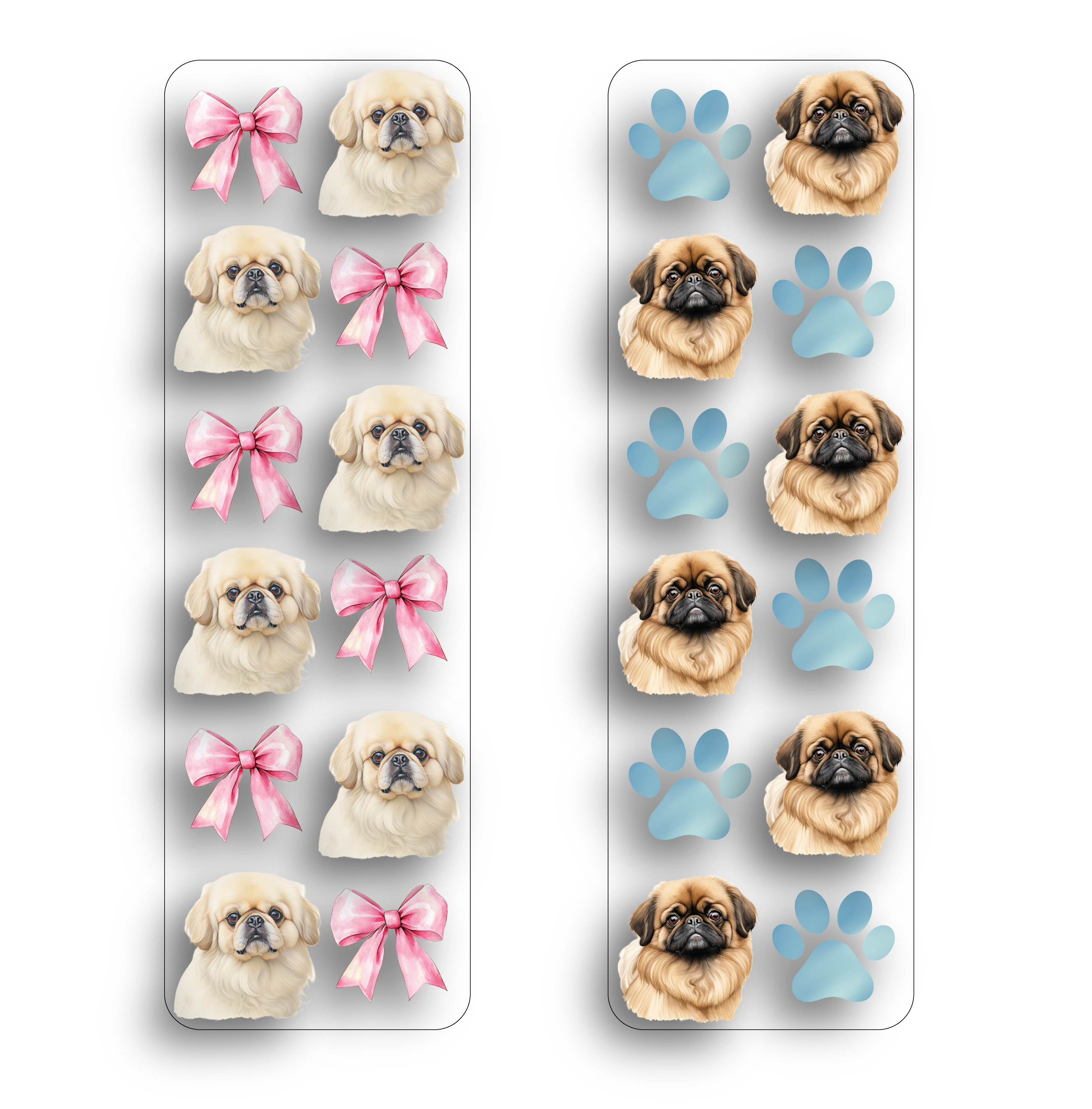 Pekingese Clear Bookmark