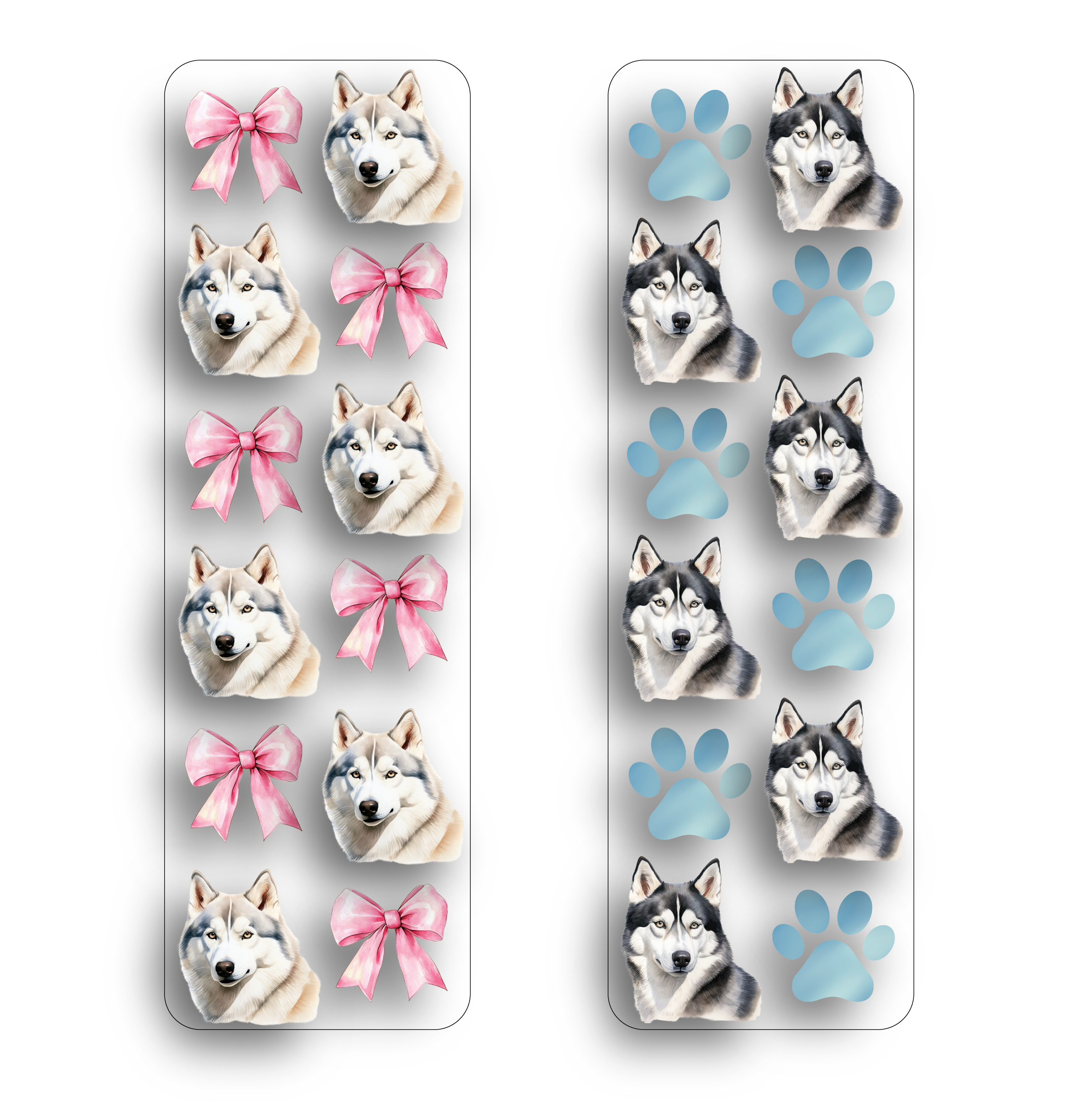 Siberian Husky Clear Bookmark