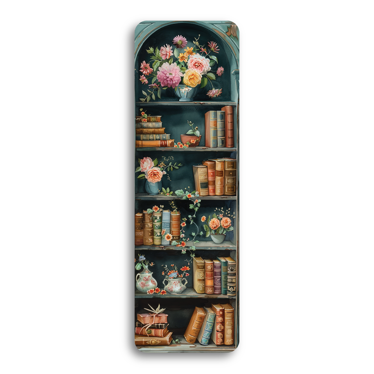 Floral Library Bookmark