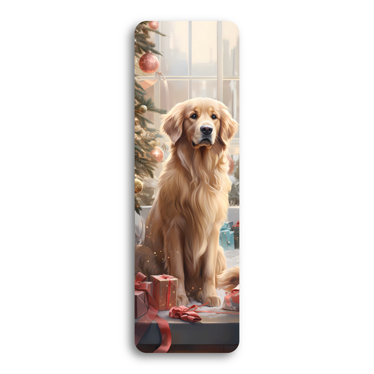 Golden Retriever Christmas Bookmark