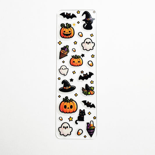 Halloween Stickers Clear Bookmark