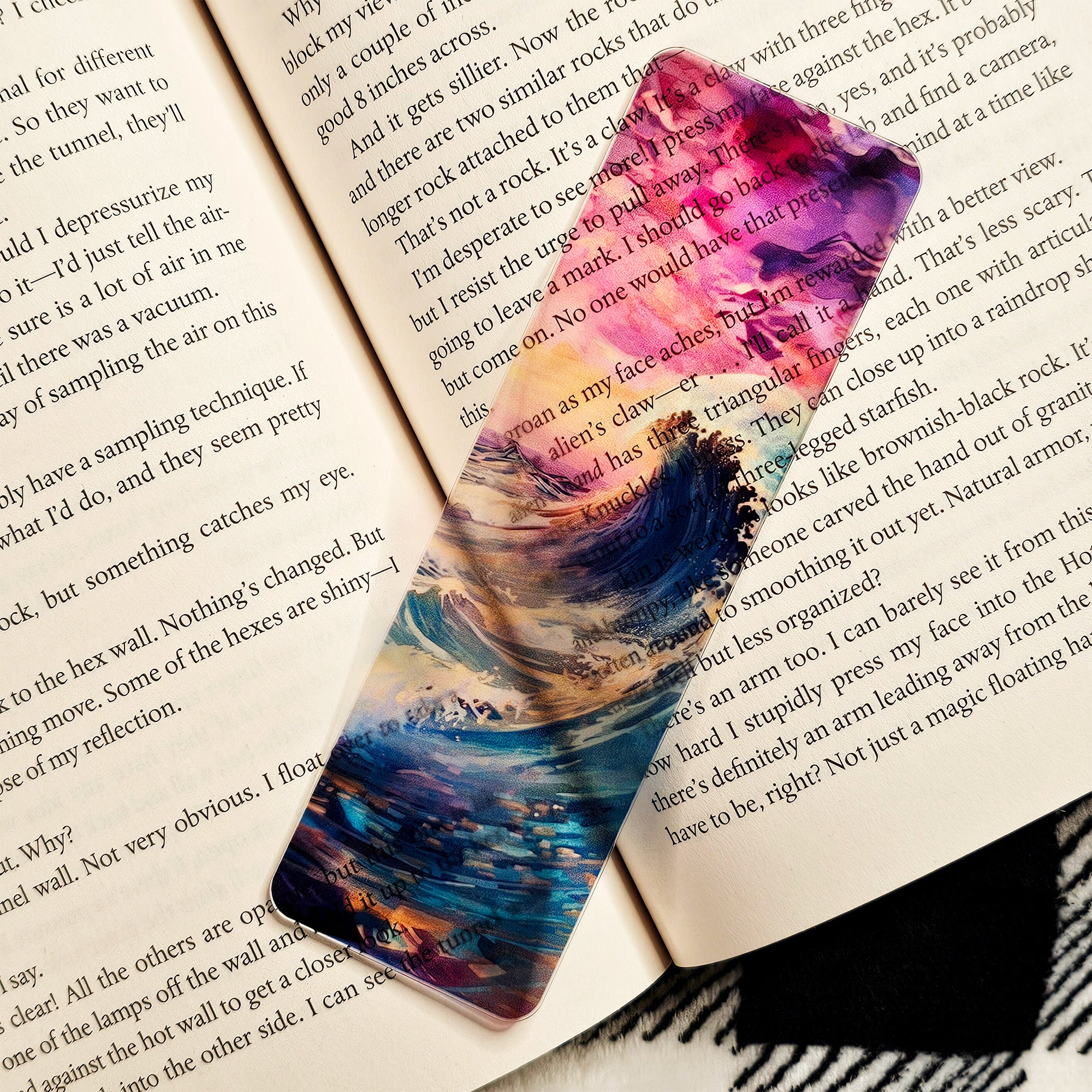 Ocean Waves Translucent Bookmark