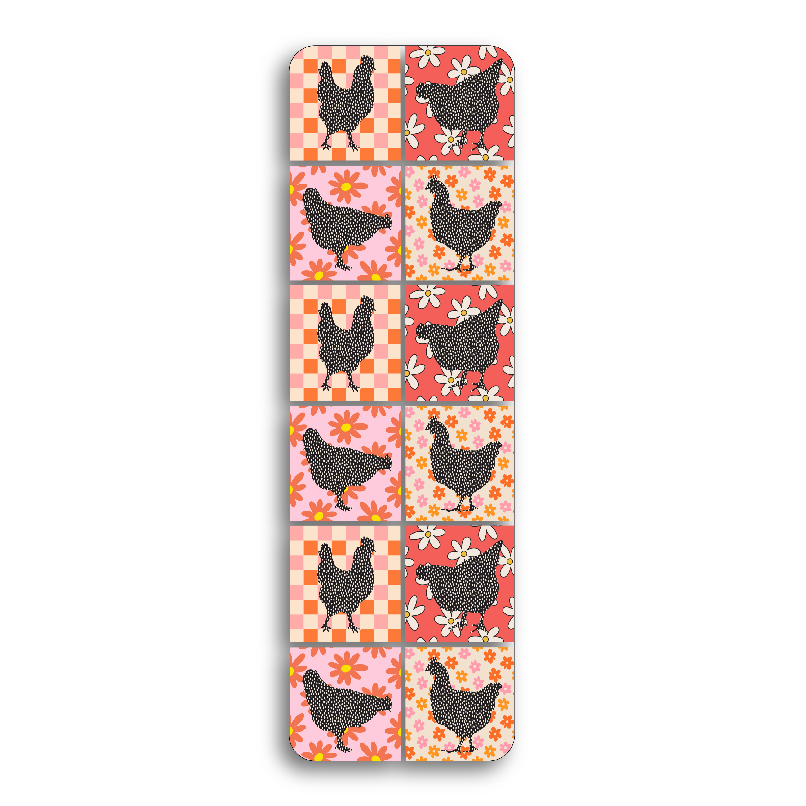 Retro Chicken (Clear) Bookmark