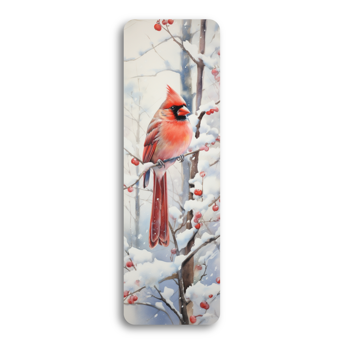 Snowy Cardinal Bookmark