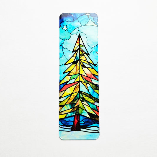 Stained Glass Christmas Tree Translucent Bookmark