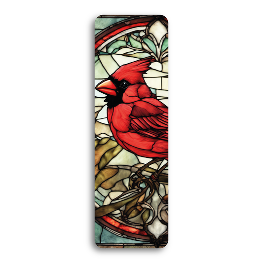 Stained Glass Cardinal Bookmark