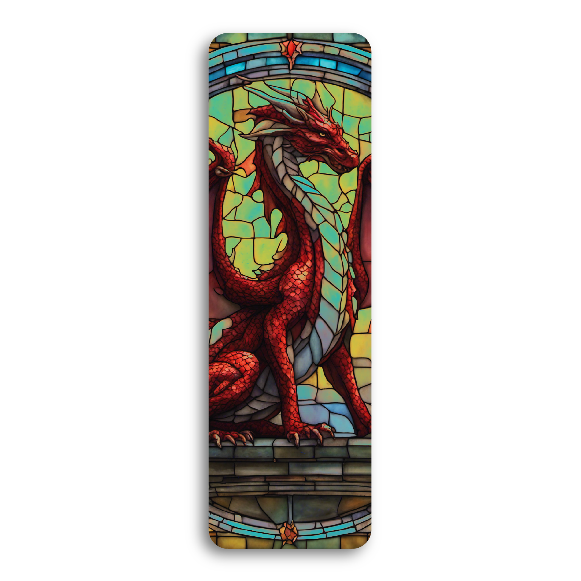 Stained Glass Dragon Translucent Bookmark