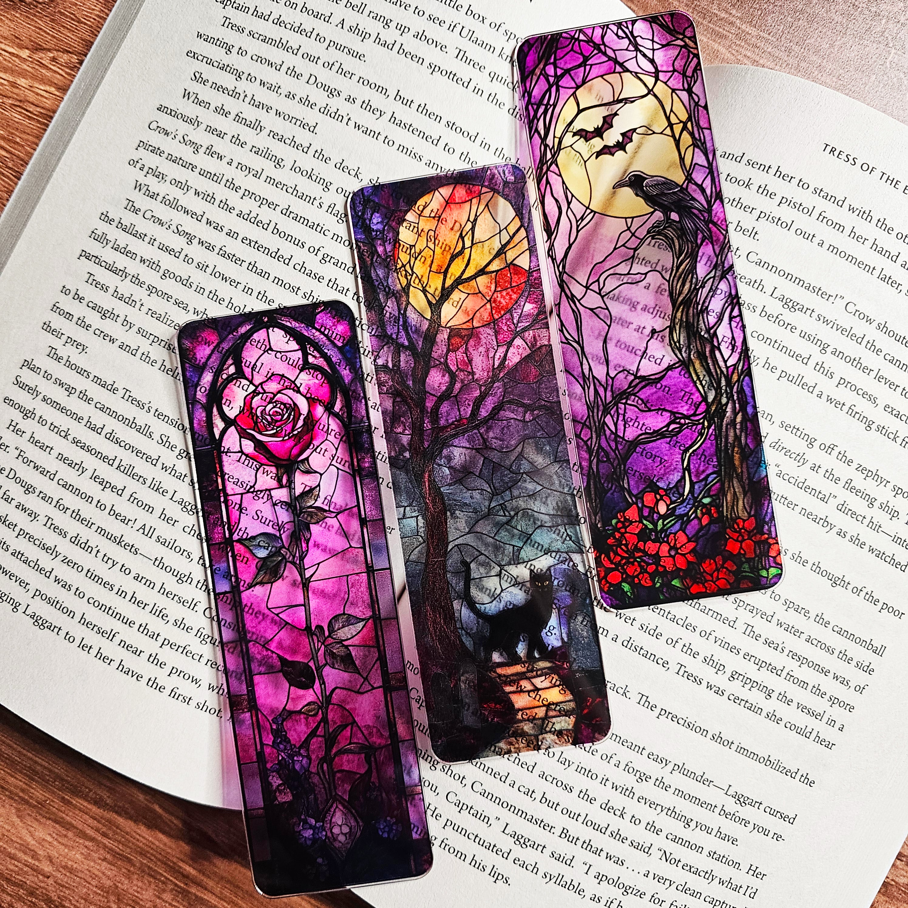 Stained Glass Halloween Bookmark