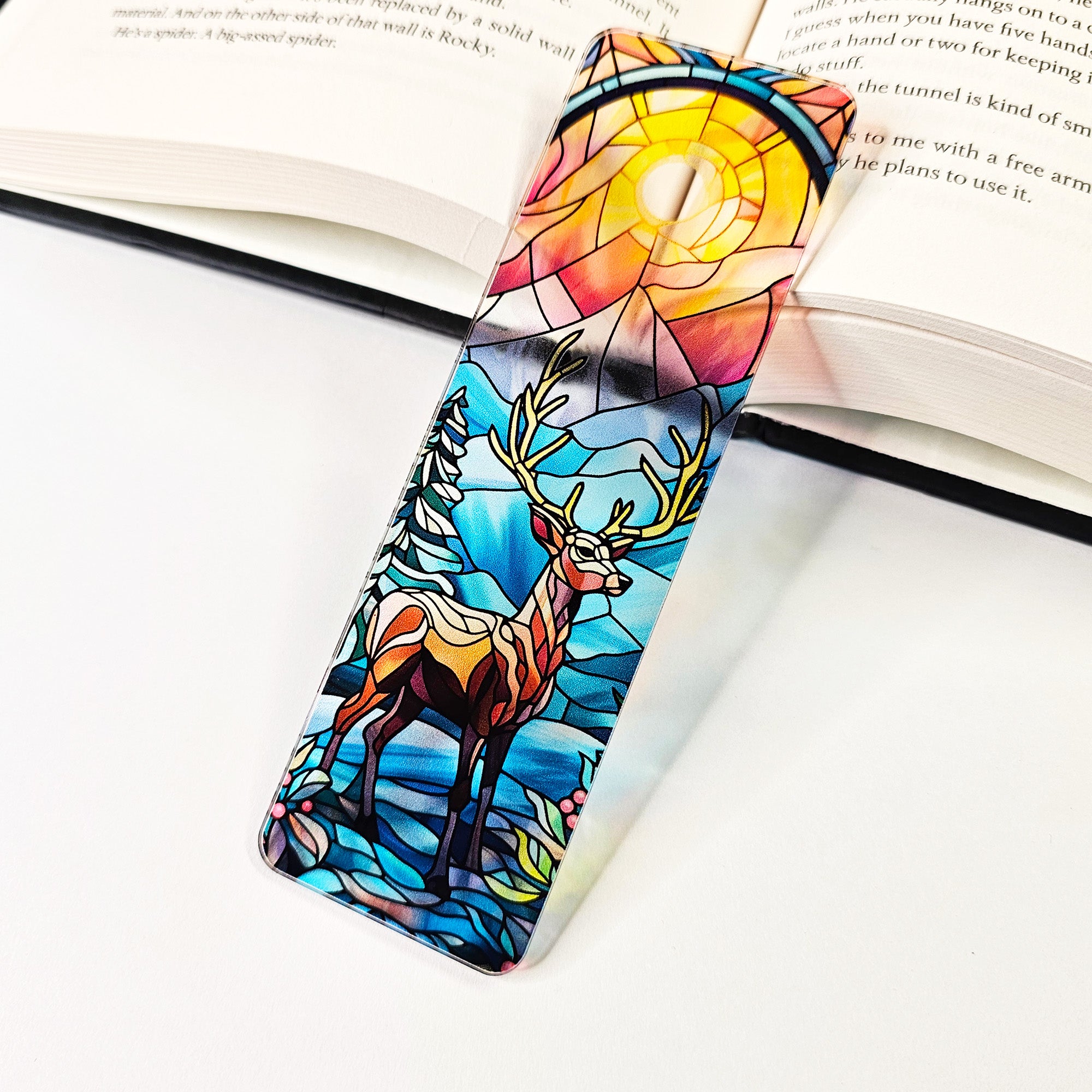 Stained Glass Winter Translucent Bookmark
