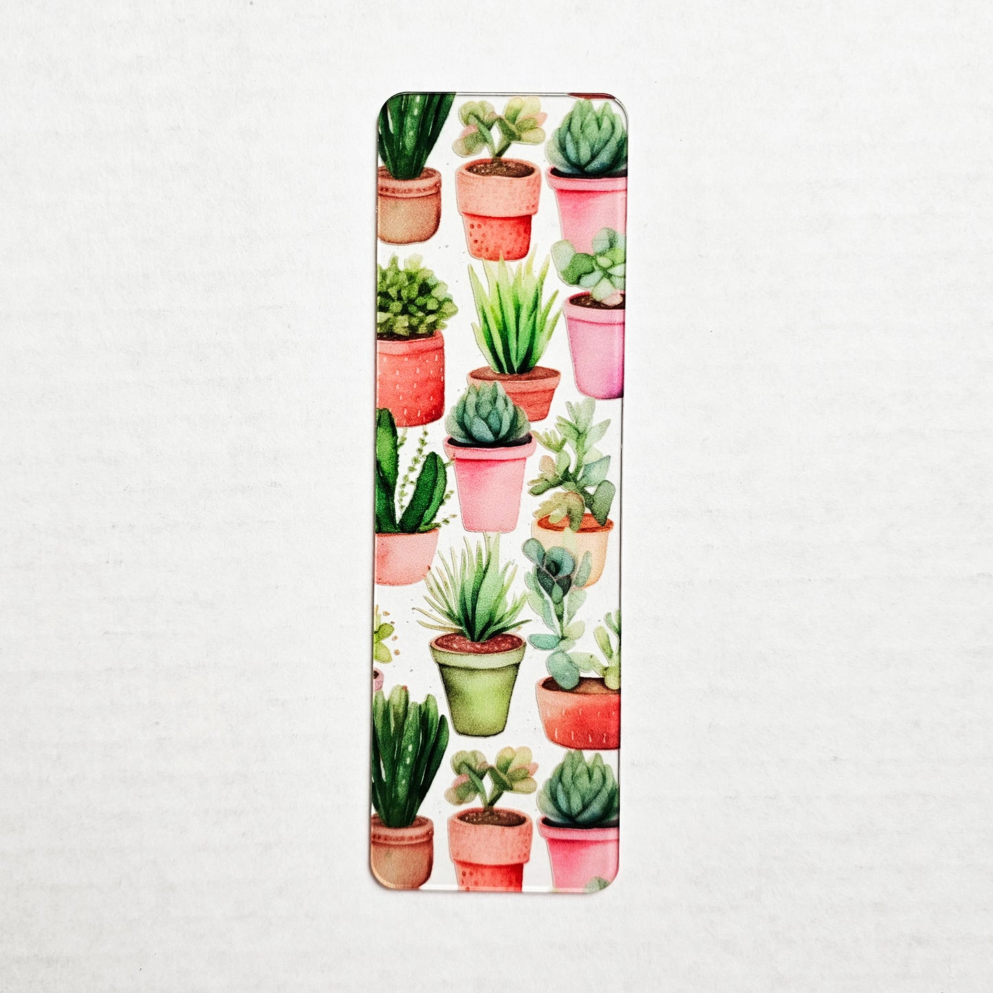 Succulents Clear Bookmark