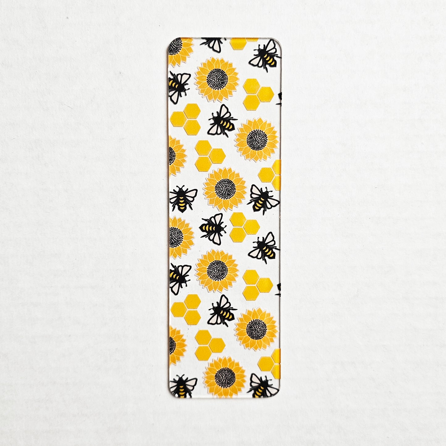 Sunflowers & Bees Clear Bookmark