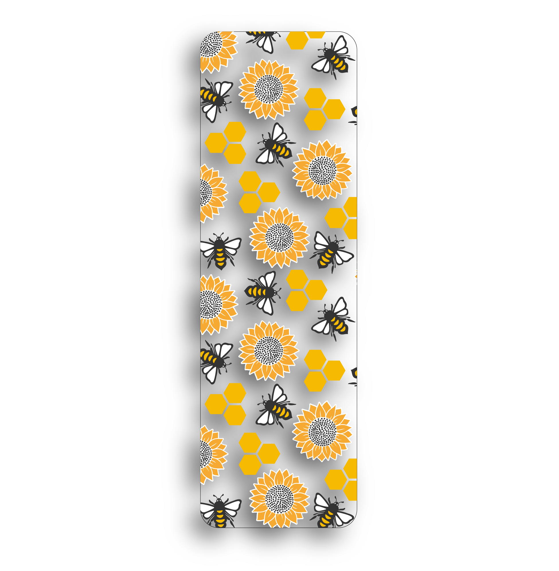 Sunflowers & Bees Clear Bookmark