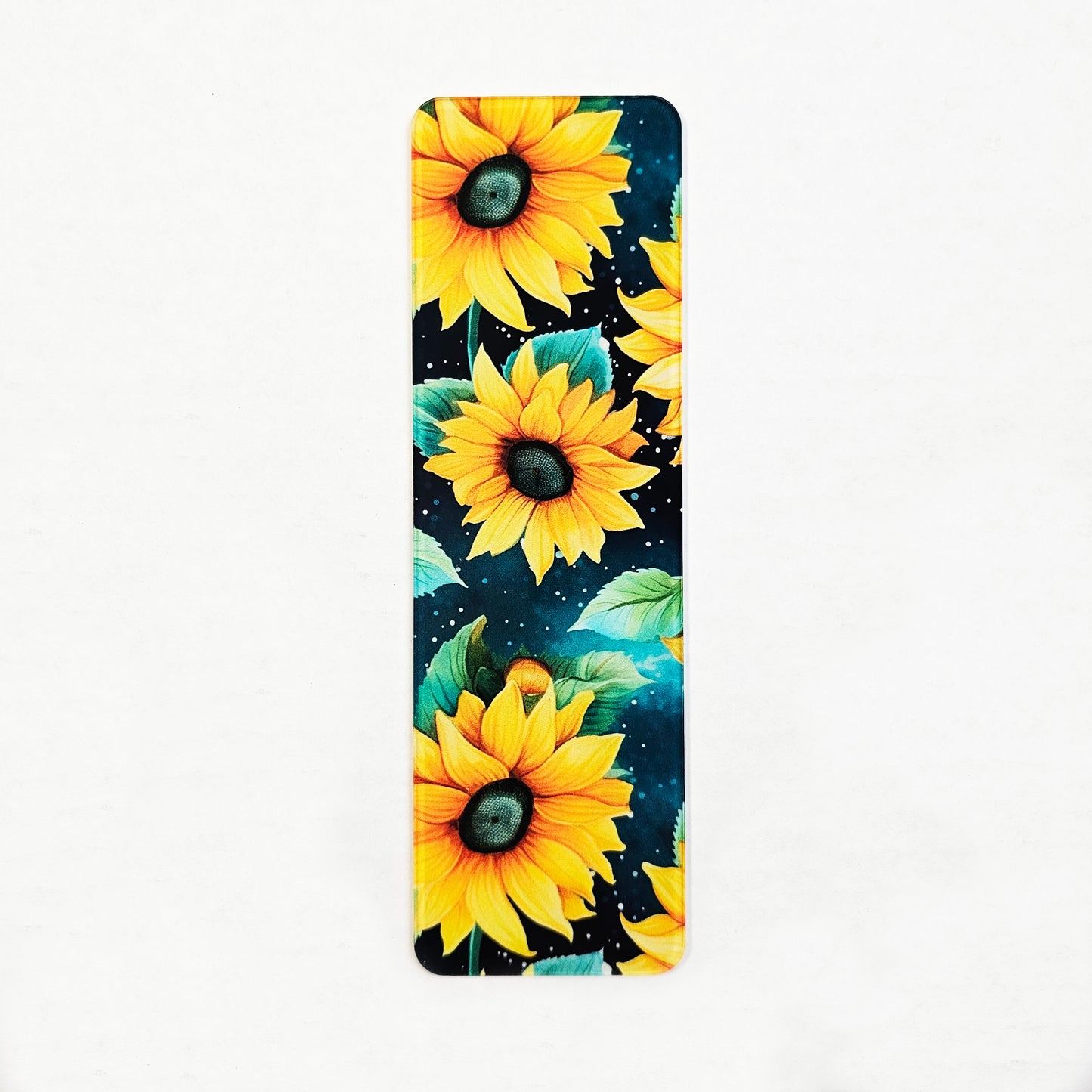 Teal Sunflowers Bookmark