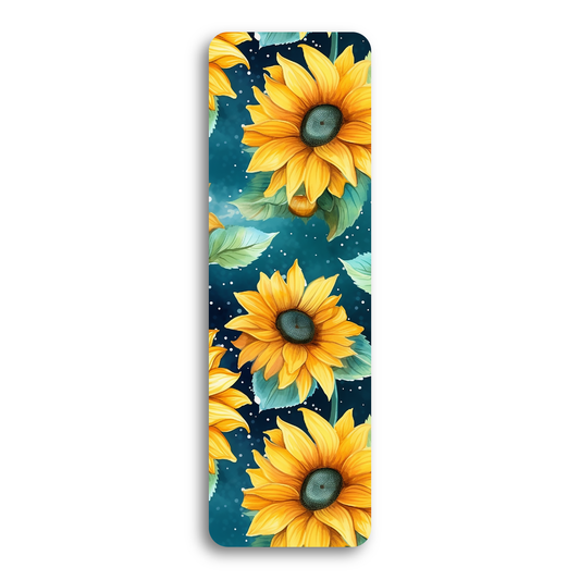 Teal Sunflowers Bookmark