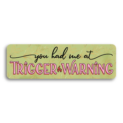 Trigger Warning Bookmark